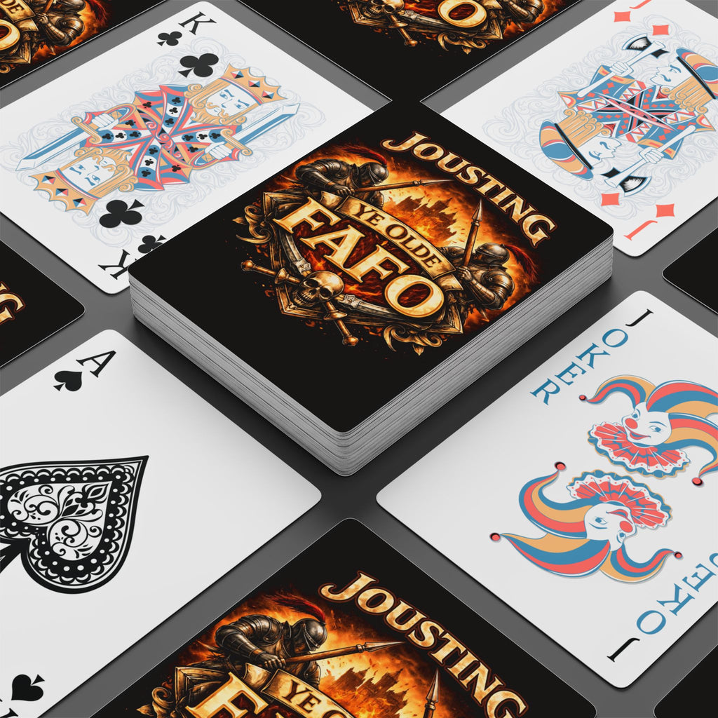 Jousting ‘Ye Olde Fafo’ Poker Playing Cards – Medieval Knight Art Deck