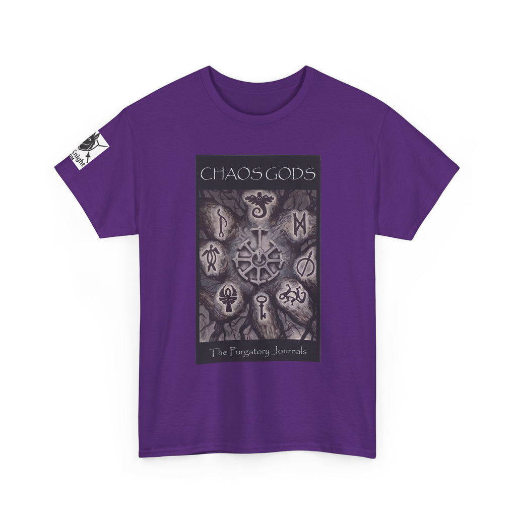 Chaos Gods World Tree Front - Pandora -Purgatory Journals Book 3 Back -  Graphic Tee — Fantasy Novel tee