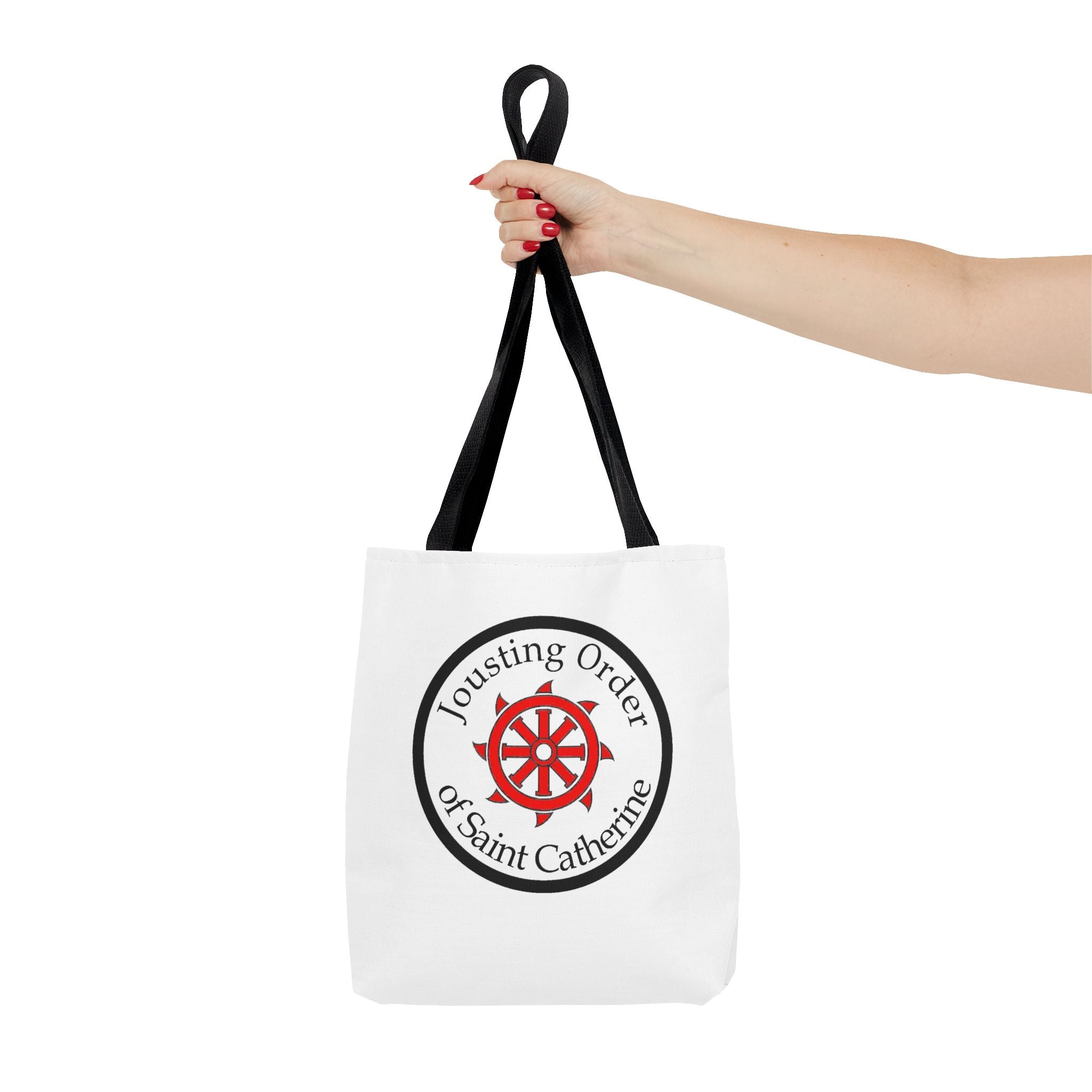 Saint Catherine Jousting Order Tote Bag — Medieval Heraldry Canvas Tote
