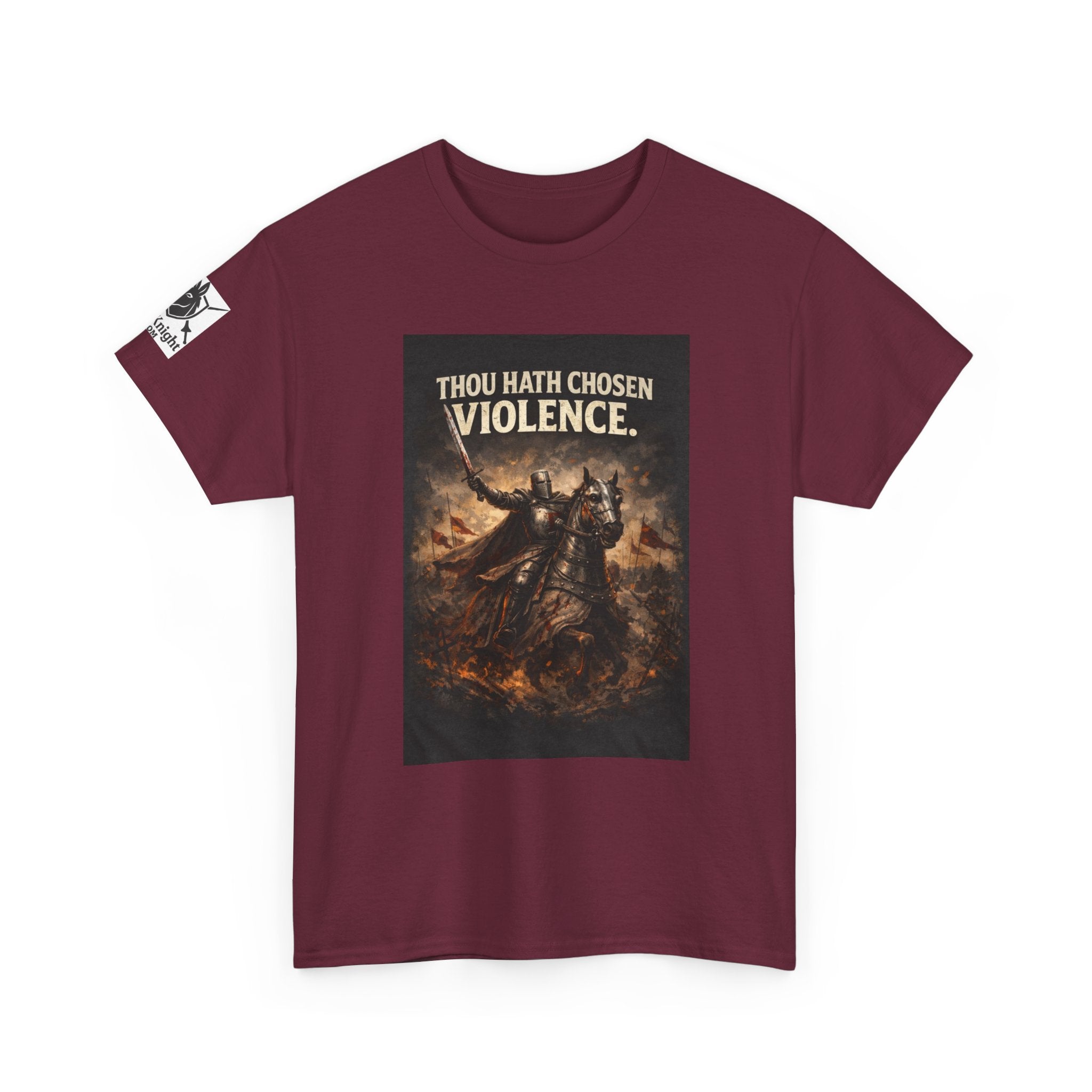 Thou Hath Chosen Violence T-Shirt — Dark Fantasy Warrior Graphic Tee