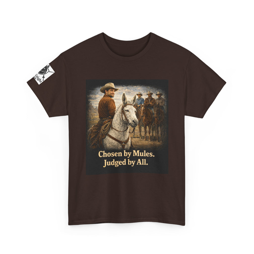 Cowboy Vintage Tee — "Chosen by Mules, Judged by All" Western Shirt