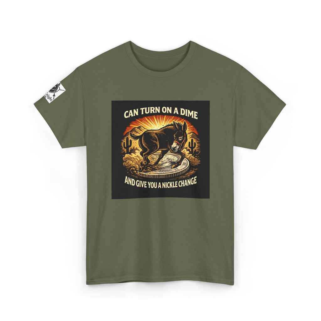 Mule Rider Retro Graphic Tee - "Can Turn on a Dime and Give You a Nickel Change"