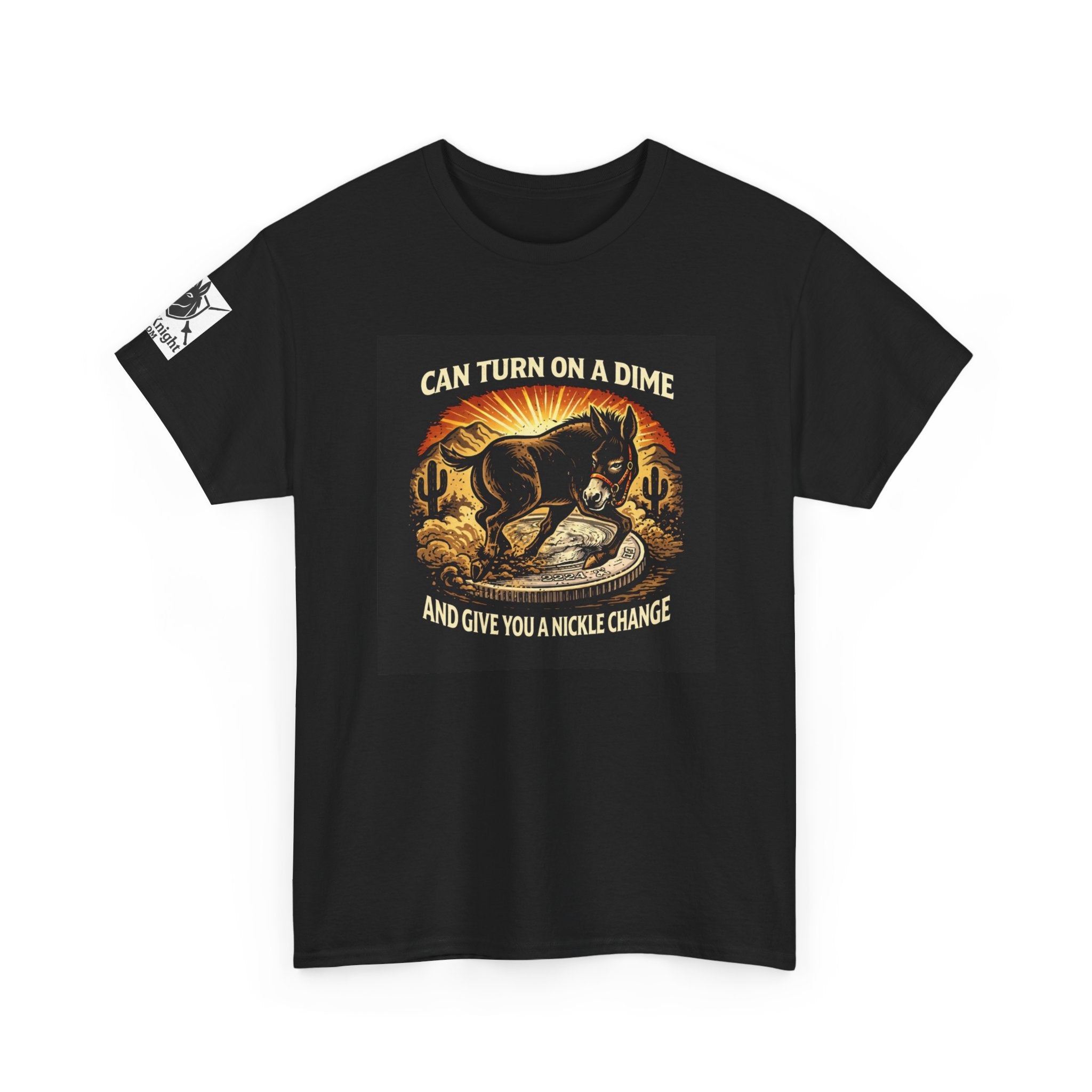 T-Shirt — "Can Turn on a Dime and Give You a Nickel Change" Vintage Skunk Graphic