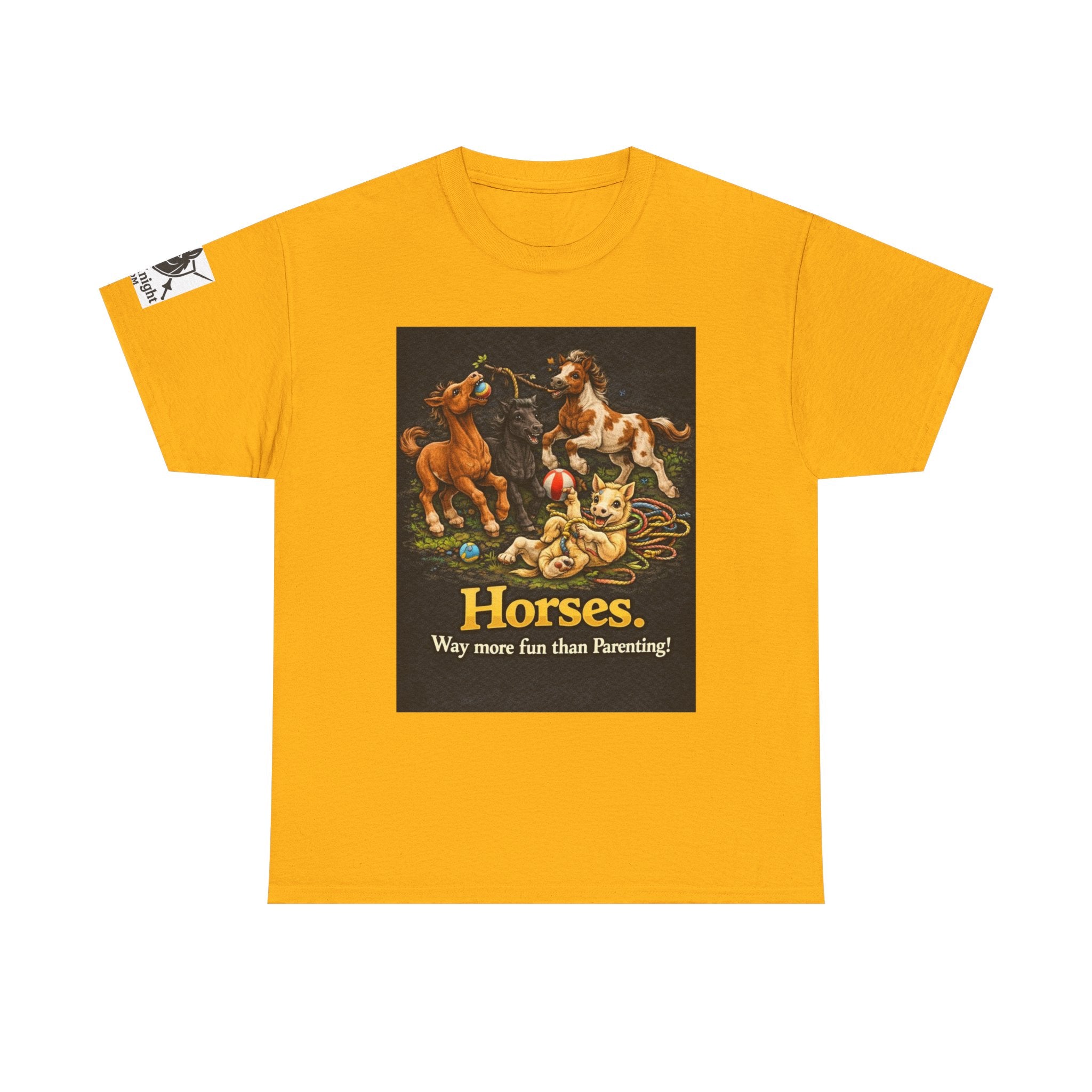 Horse lover shirt.  Horses.  Way more fun than Parenting! Teeshirt funny