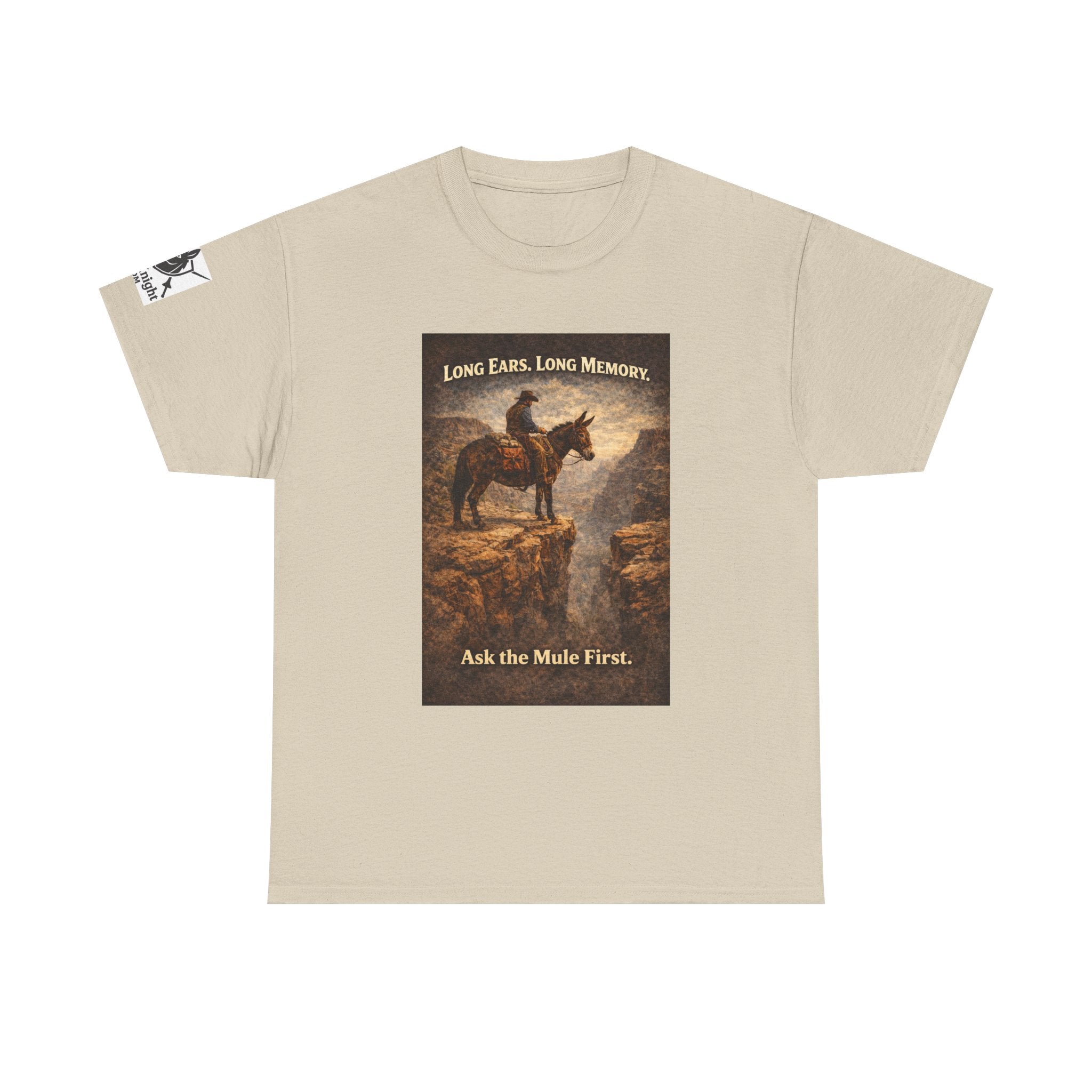 Long Ears, Long Memory Tee — "Ask the Mule First" Western Graphic T-Shirt
