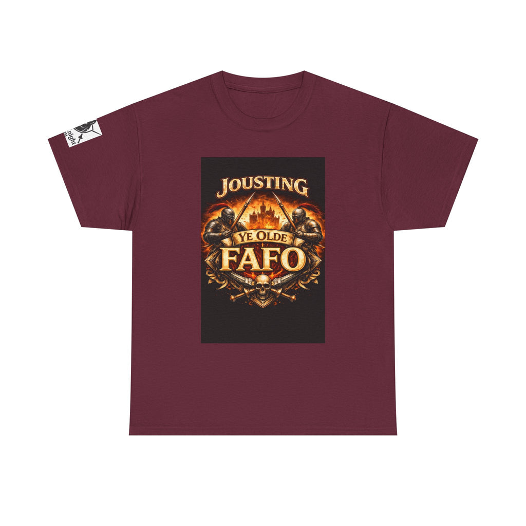 Jousting Ye Olde Fafo T-Shirt — Medieval Vintage Tournament Graphic Tee