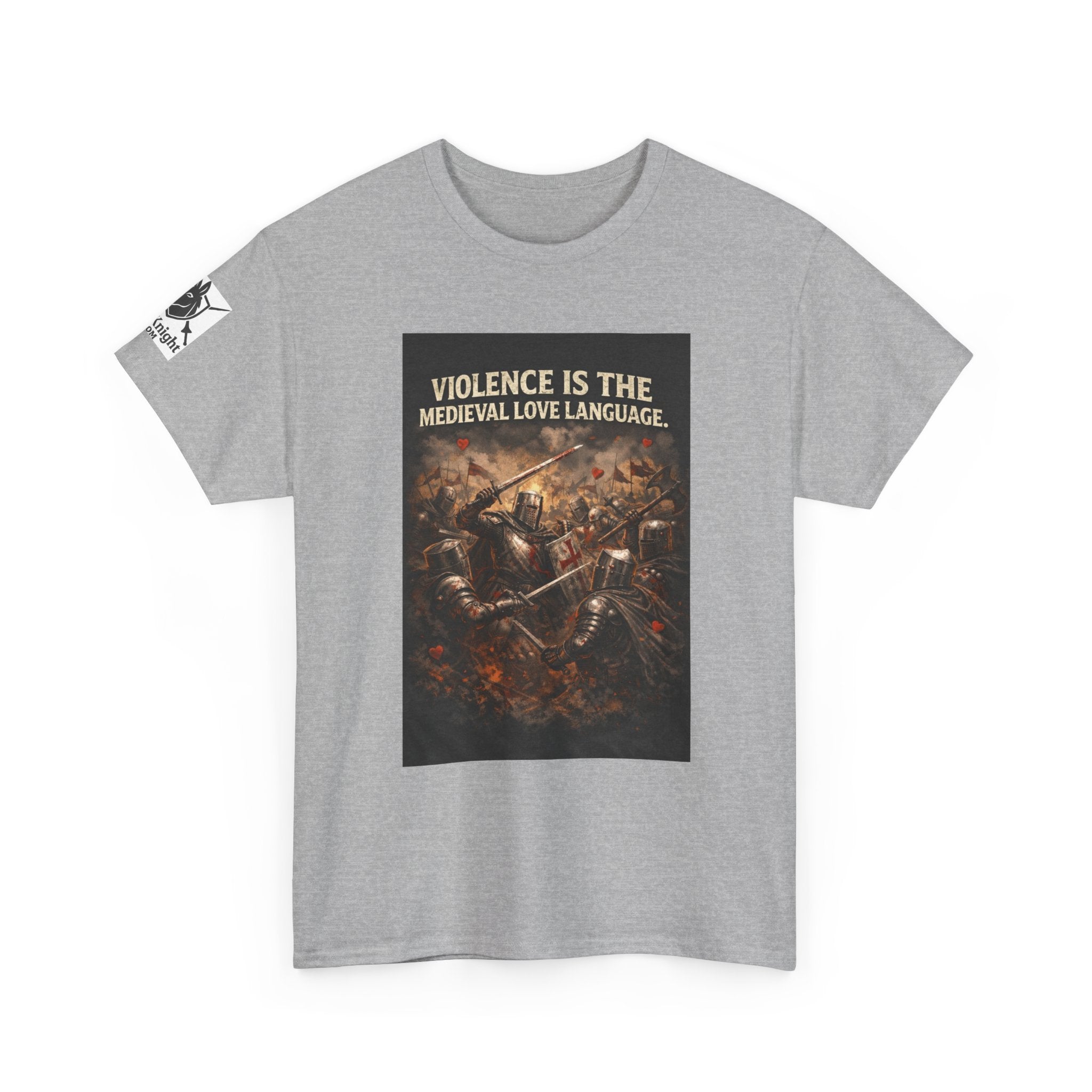 Medieval Battle T‑Shirt — "Violence Is the Medieval Love Language" Graphic Tee
