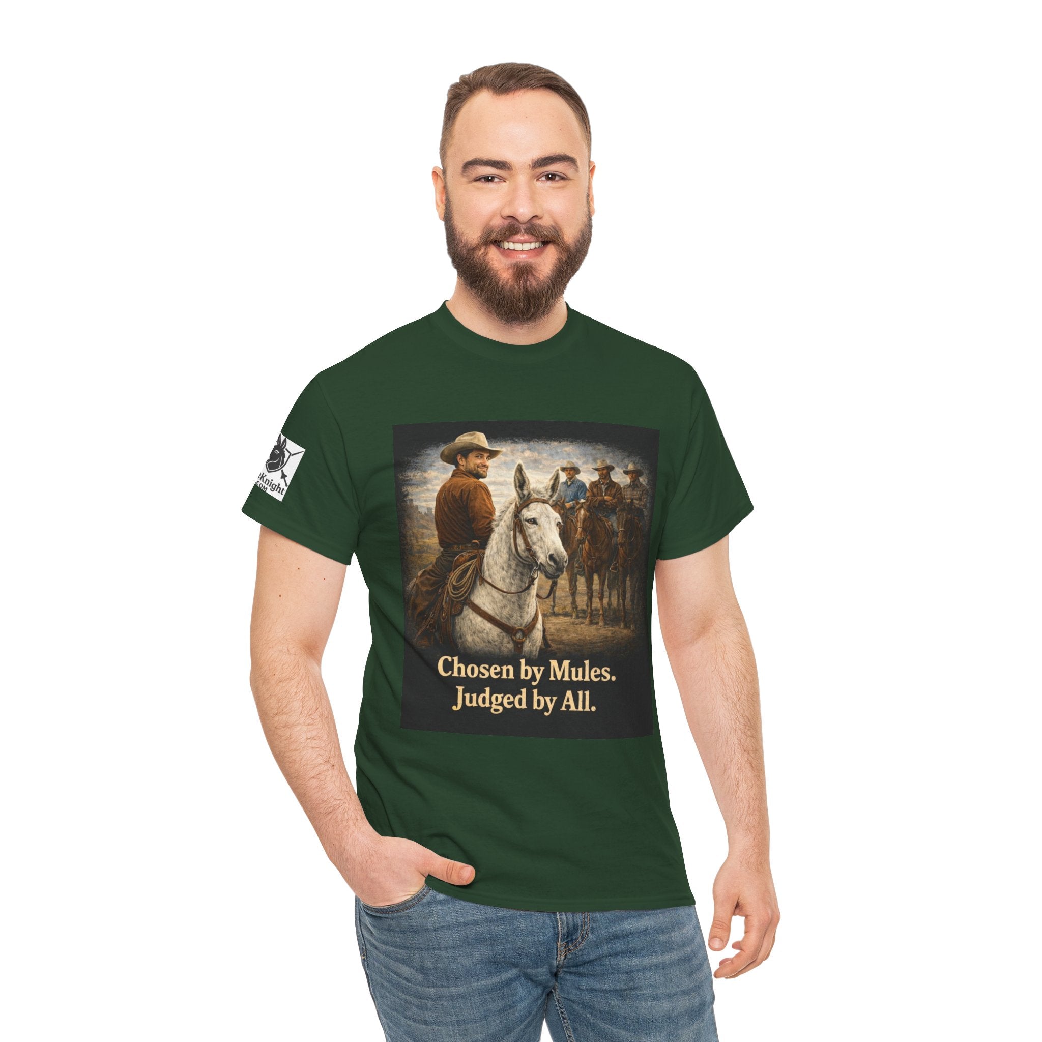 Cowboy Vintage Tee — "Chosen by Mules, Judged by All" Western Shirt