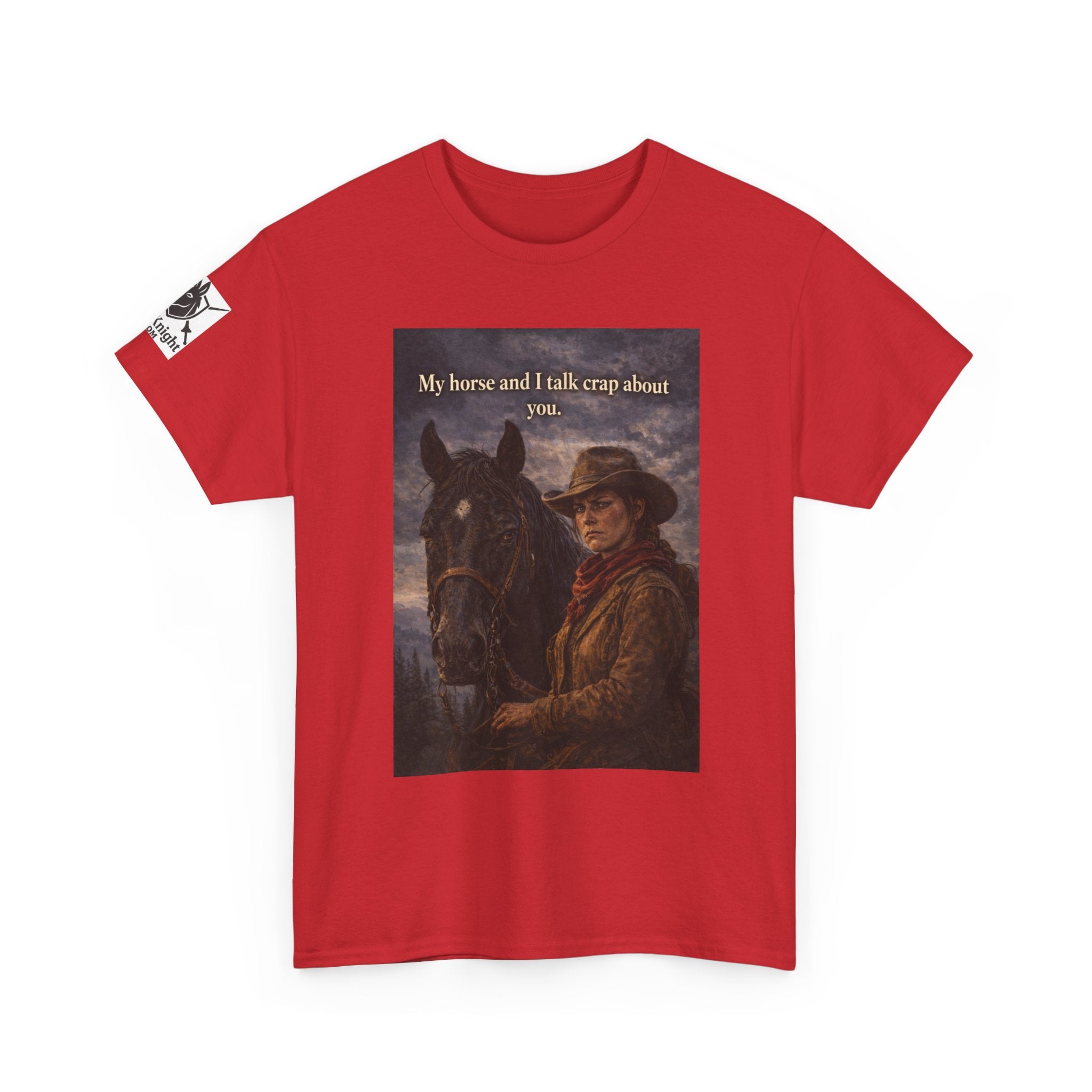 Cowboy & Horse Graphic Tee — "My horse and I talk crap about you"