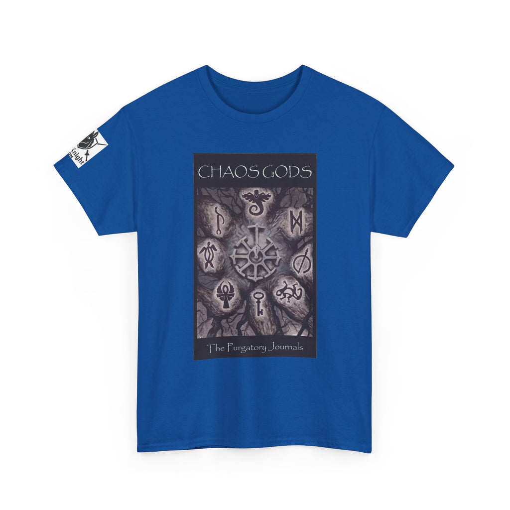 Chaos Gods World Tree Front - Pandora -Purgatory Journals Book 3 Back -  Graphic Tee — Fantasy Novel tee