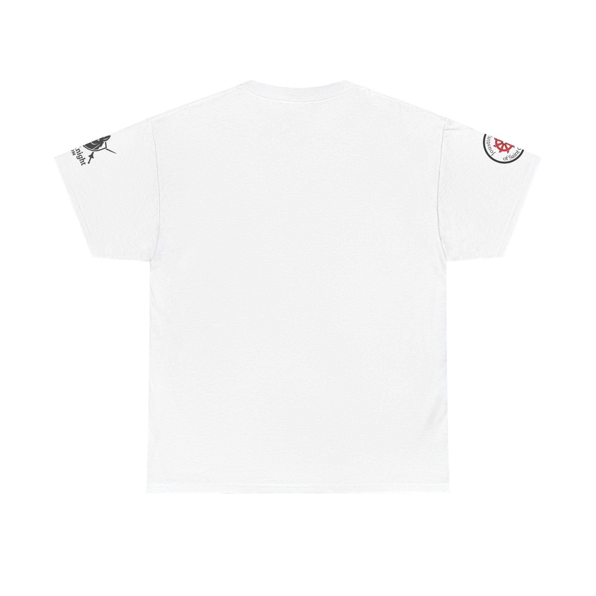 Saint Catherine Jousting Order  Tee — Vintage Stained Glass Saint/Jousting T‑Shirt