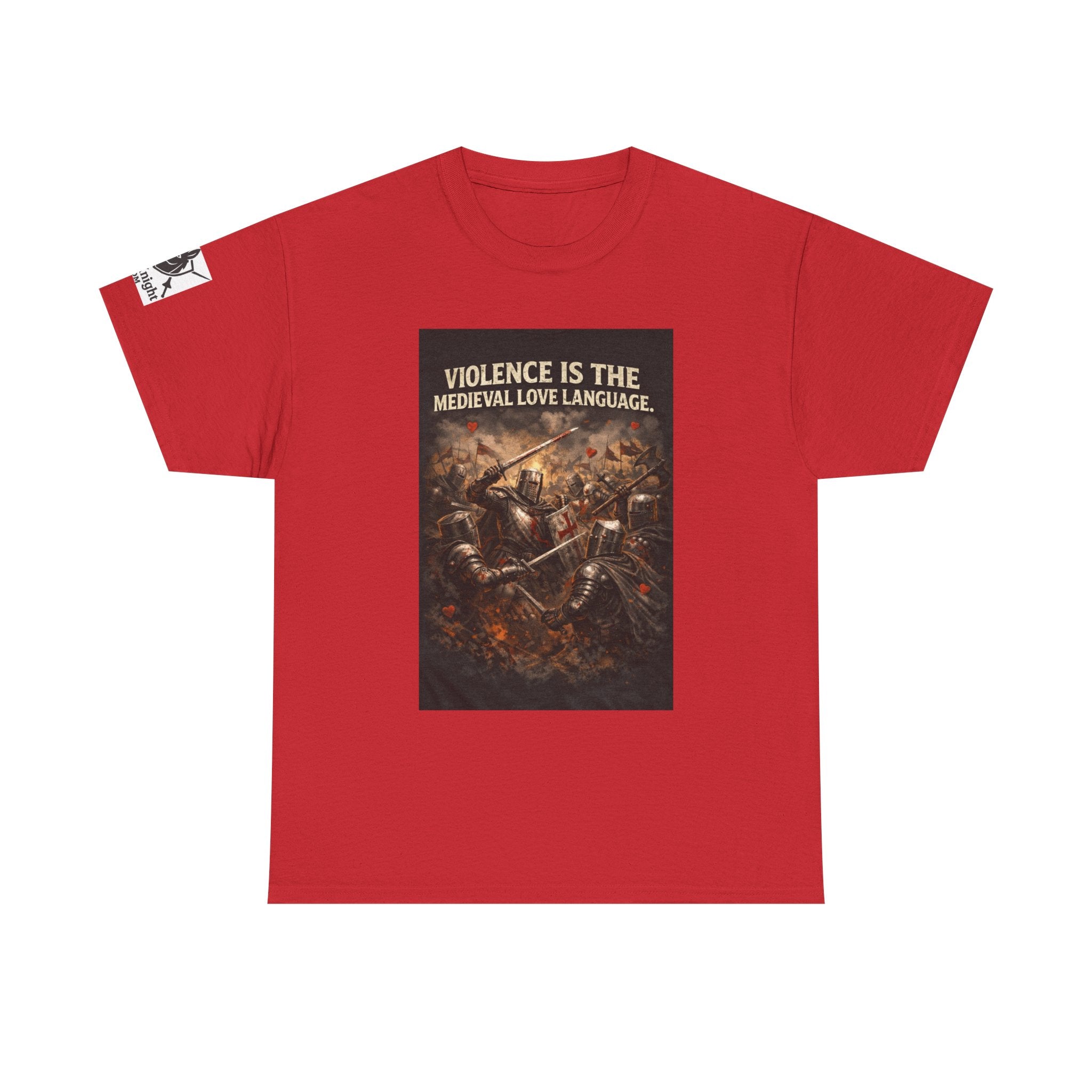 Medieval Battle T‑Shirt — "Violence Is the Medieval Love Language" Graphic Tee