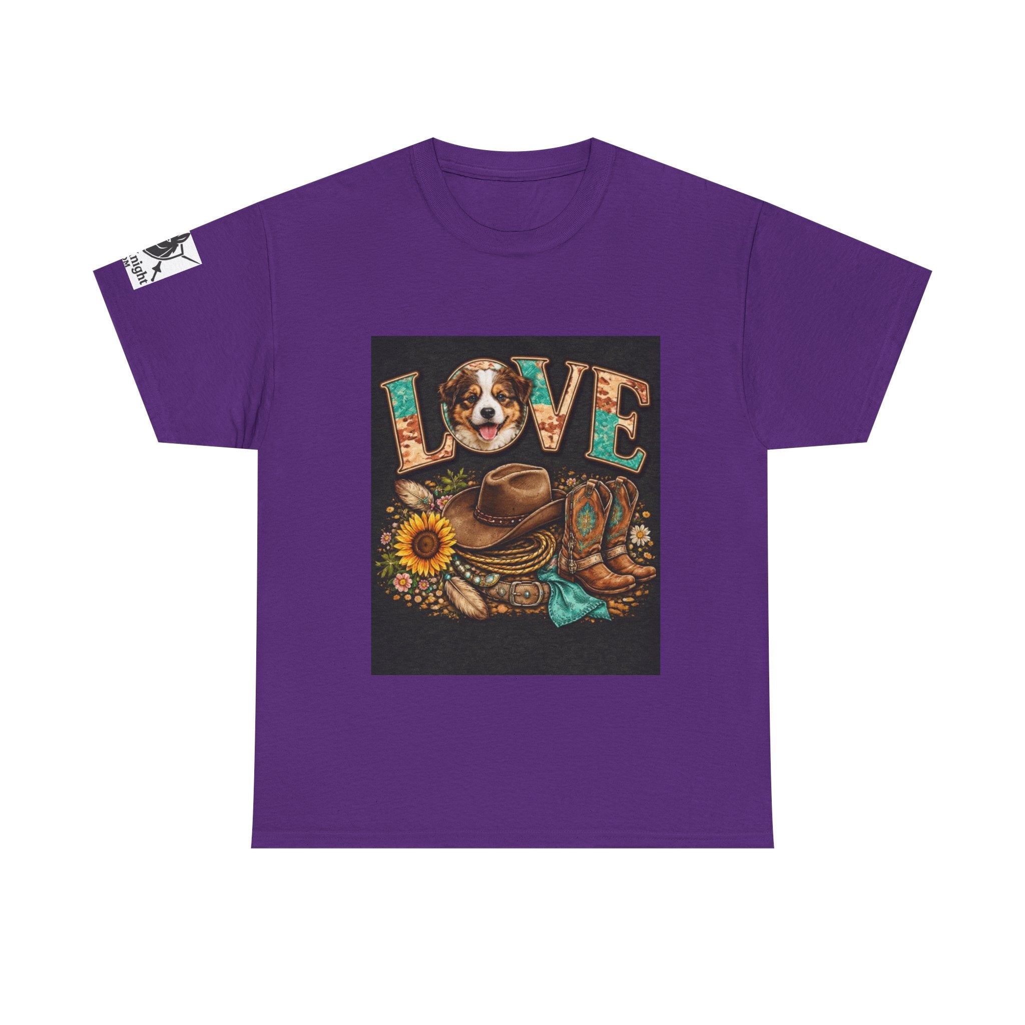 Western rider Love Puppies— Cowgirl western Graphic Tee