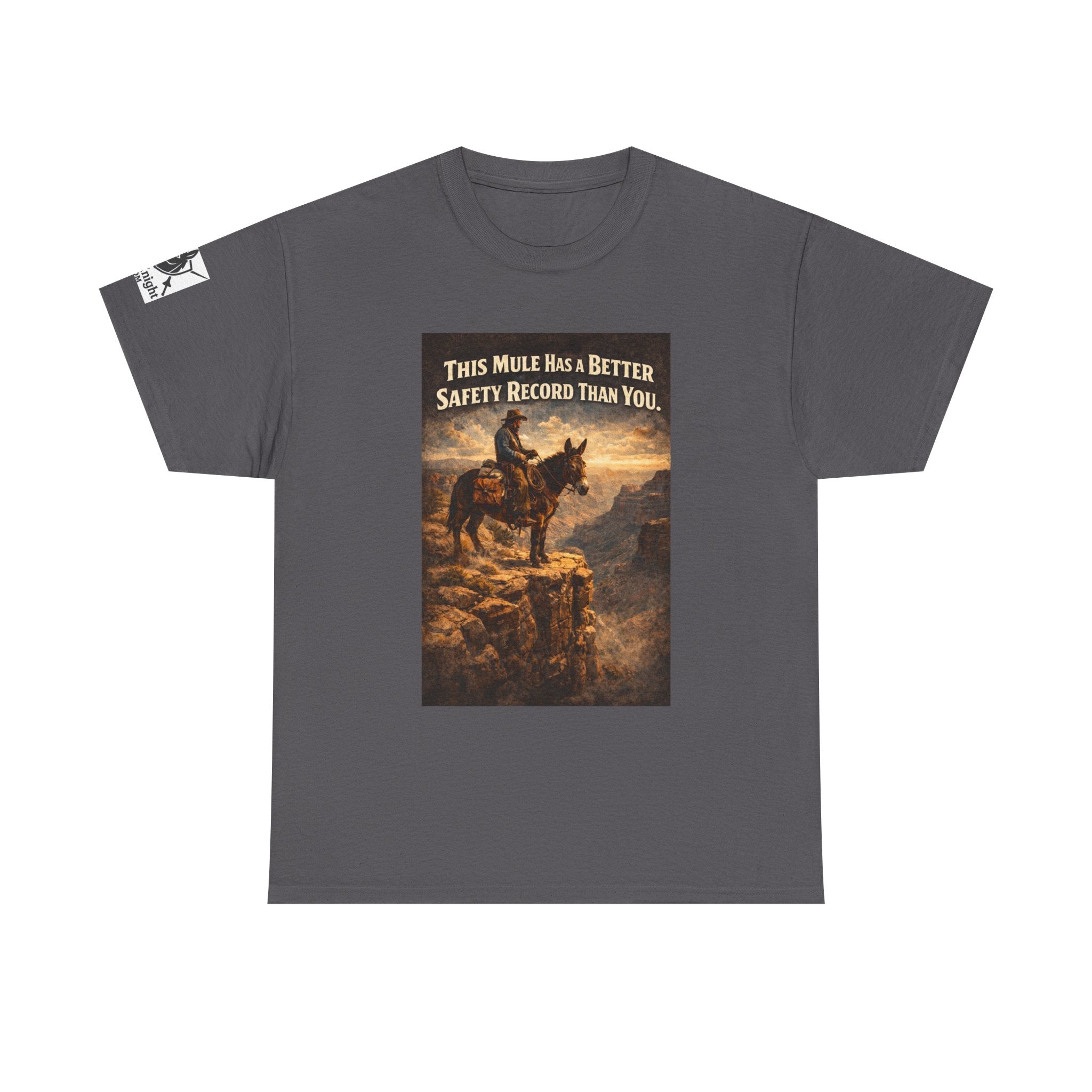 T-Shirt — Vintage Western "This Mule Has a Better Safety Record Than You"