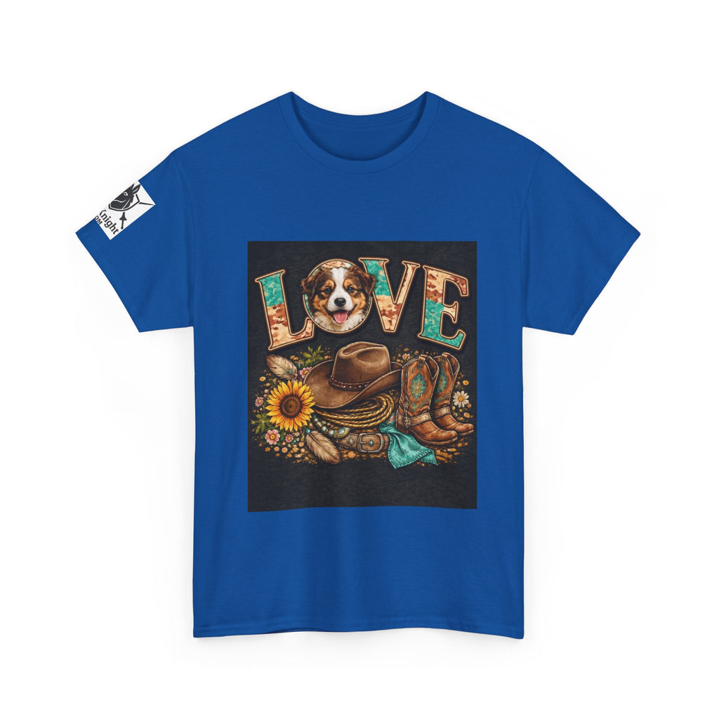 Western rider Love Puppies— Cowgirl western Graphic Tee