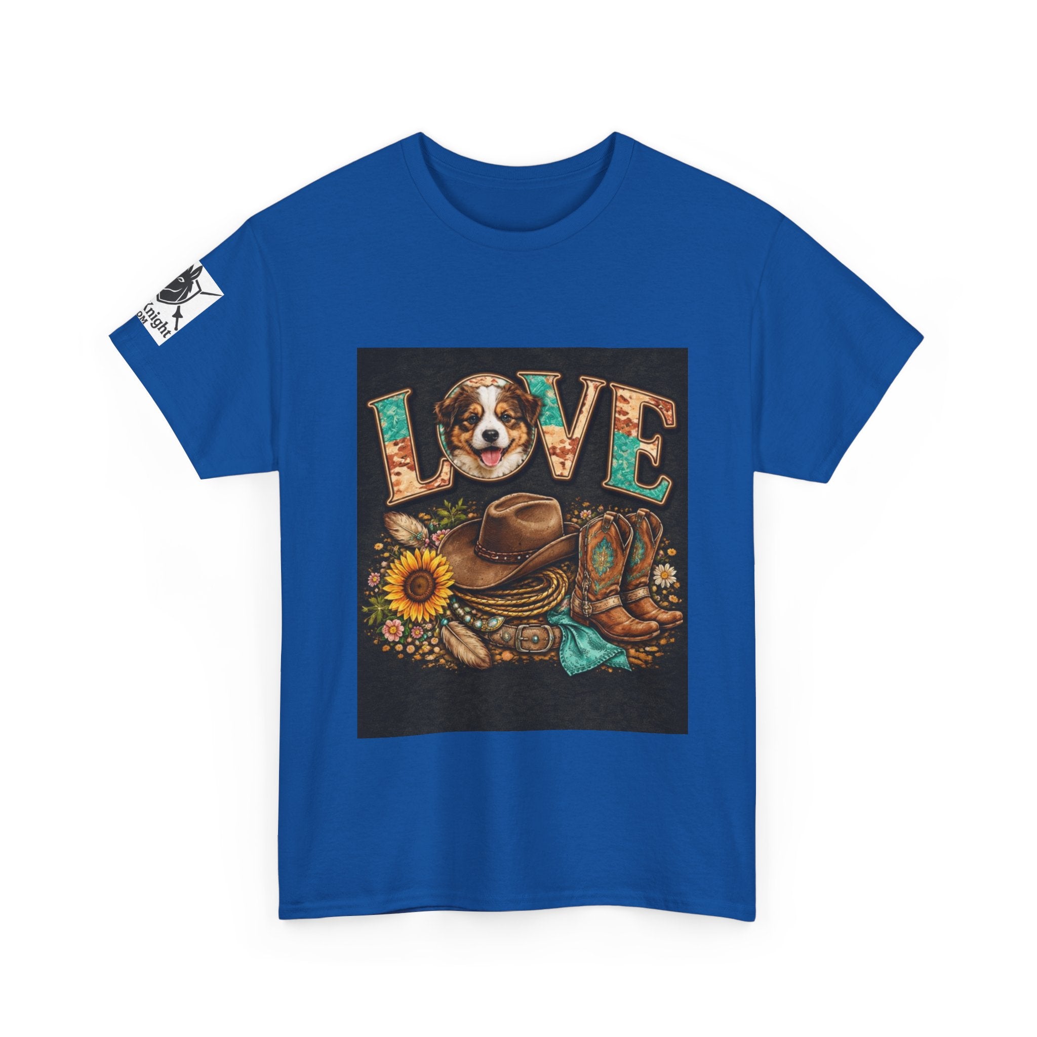 Western rider Love Puppies— Cowgirl western Graphic Tee