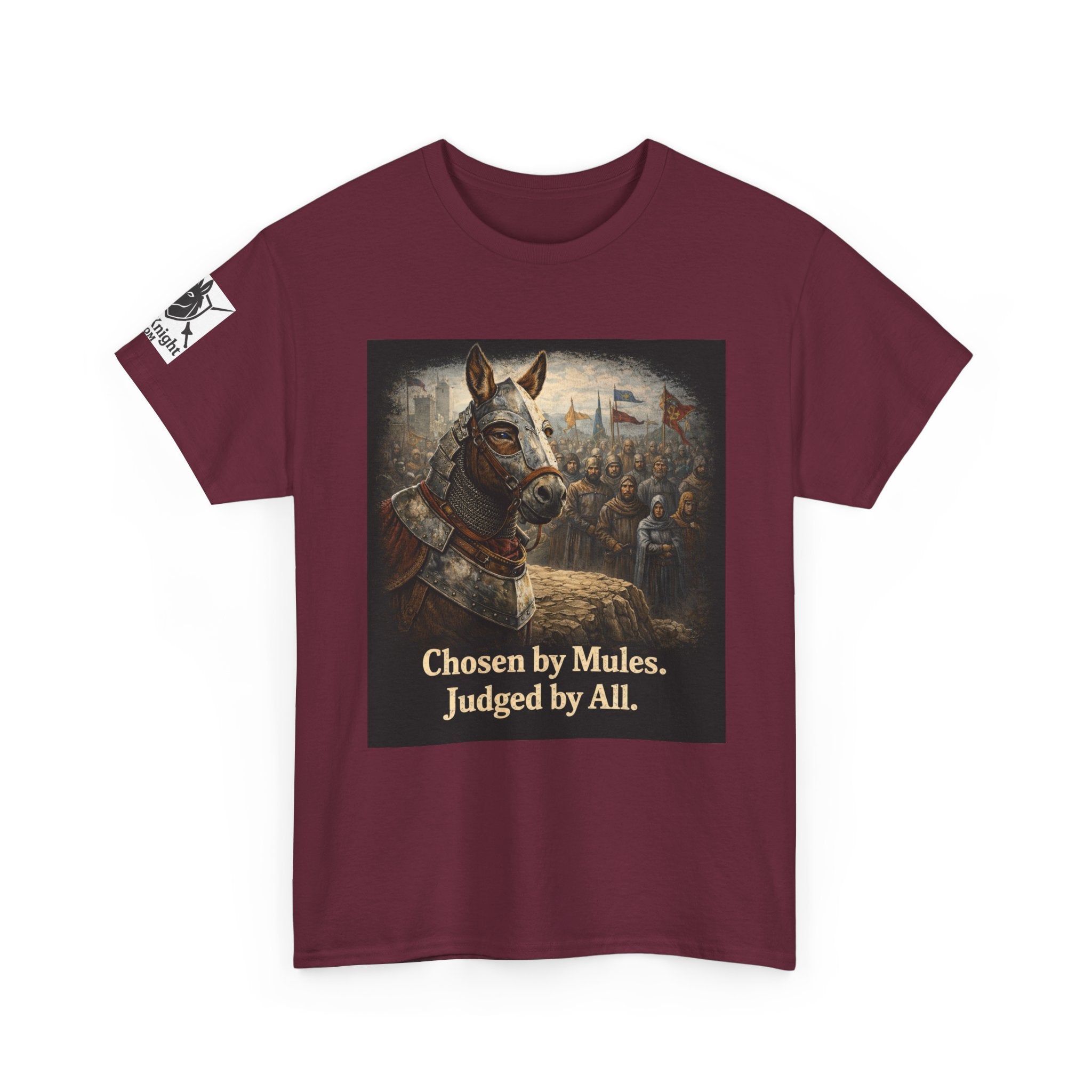 Chosen by Mules Tee — Funny Medieval Donkey Graphic T-Shirt