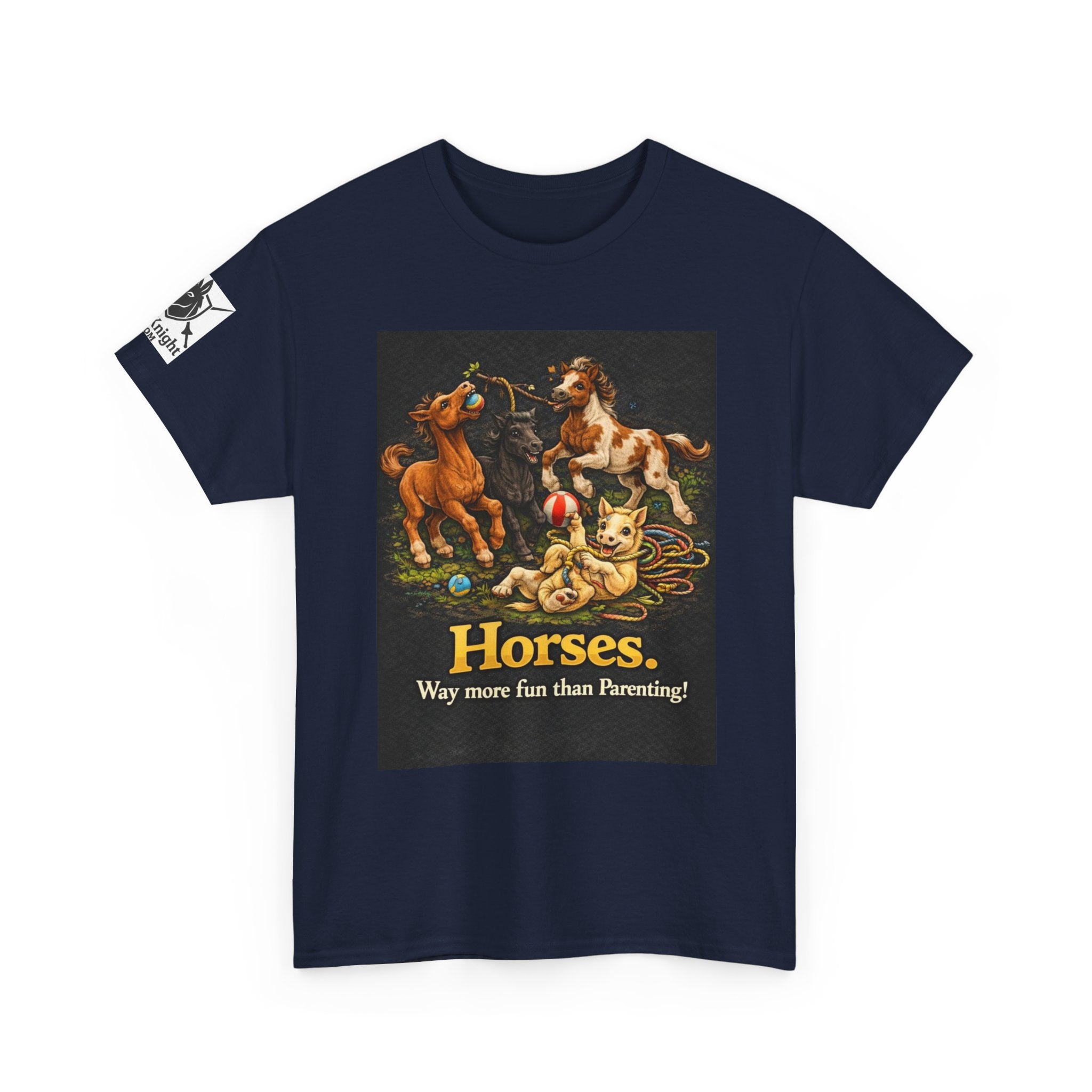 Horse lover shirt.  Horses.  Way more fun than Parenting! Teeshirt funny