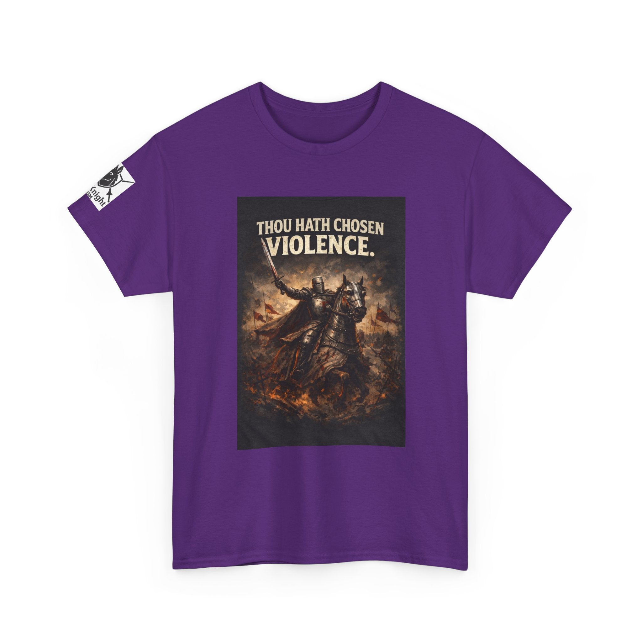 Thou Hath Chosen Violence T-Shirt — Dark Fantasy Warrior Graphic Tee