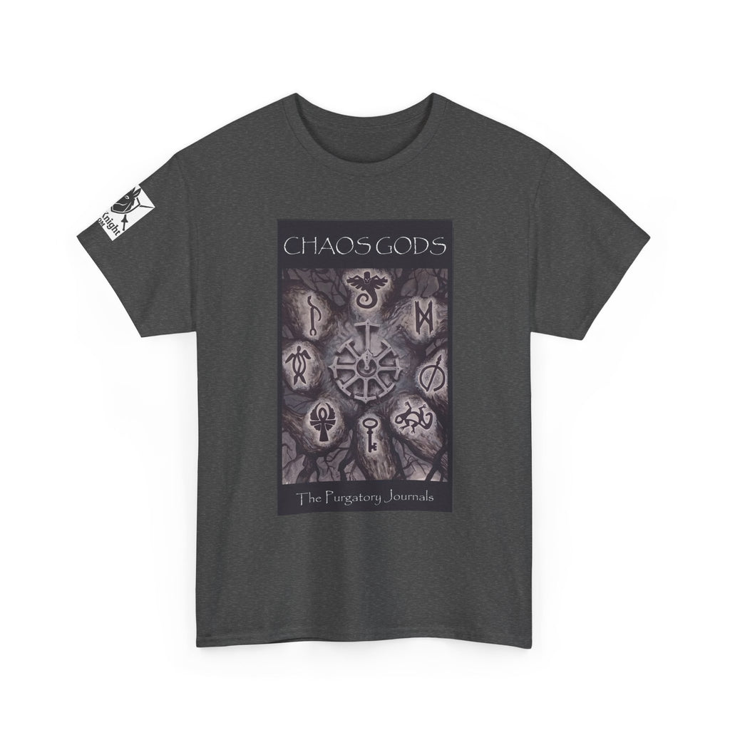 Chaos Gods World Tree Front - Pandora -Purgatory Journals Book 3 Back -  Graphic Tee — Fantasy Novel tee