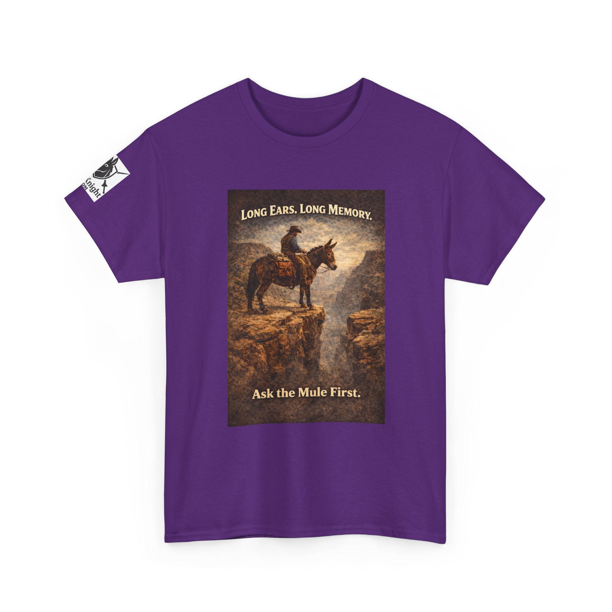 Long Ears, Long Memory Tee — "Ask the Mule First" Western Graphic T-Shirt