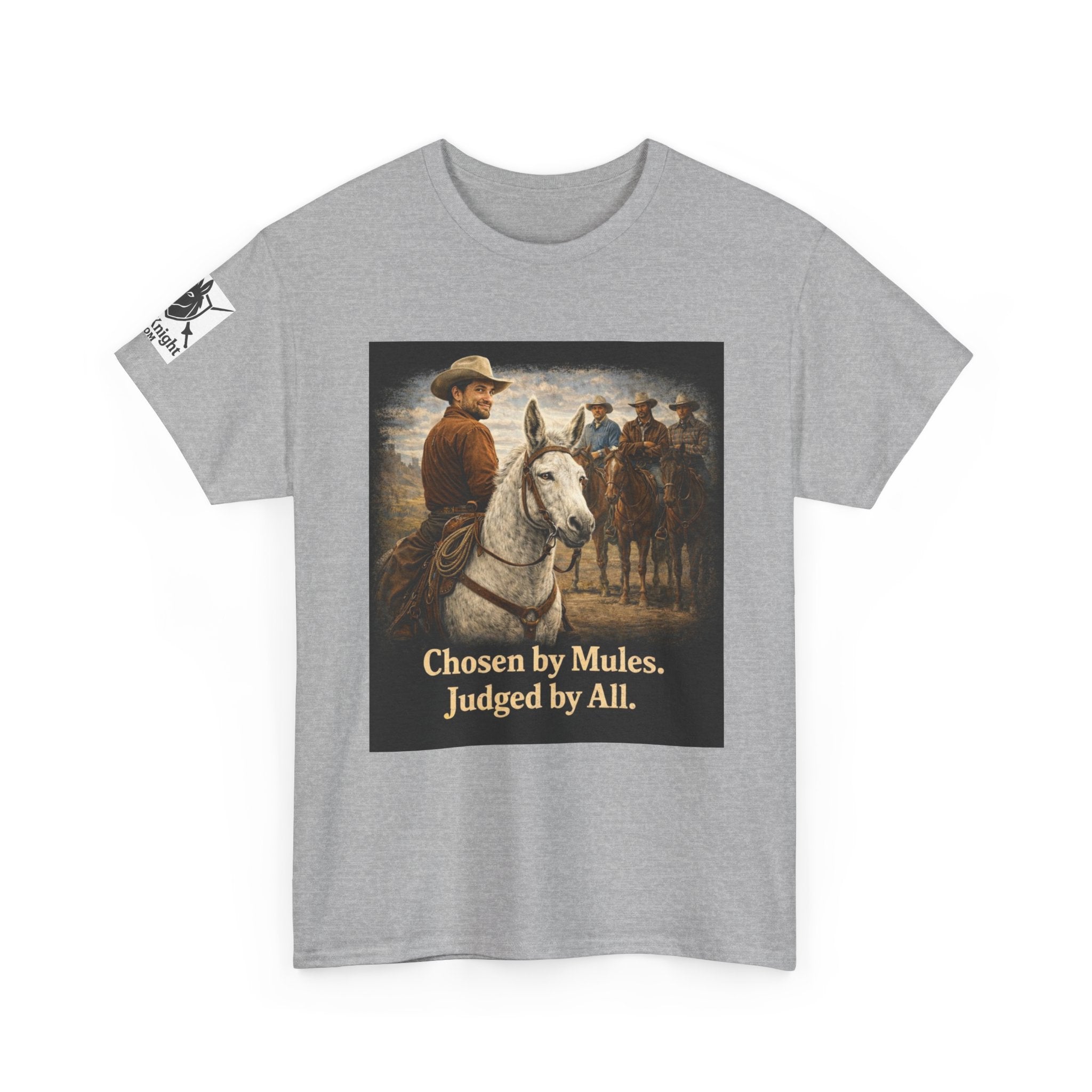 Cowboy Vintage Tee — "Chosen by Mules, Judged by All" Western Shirt
