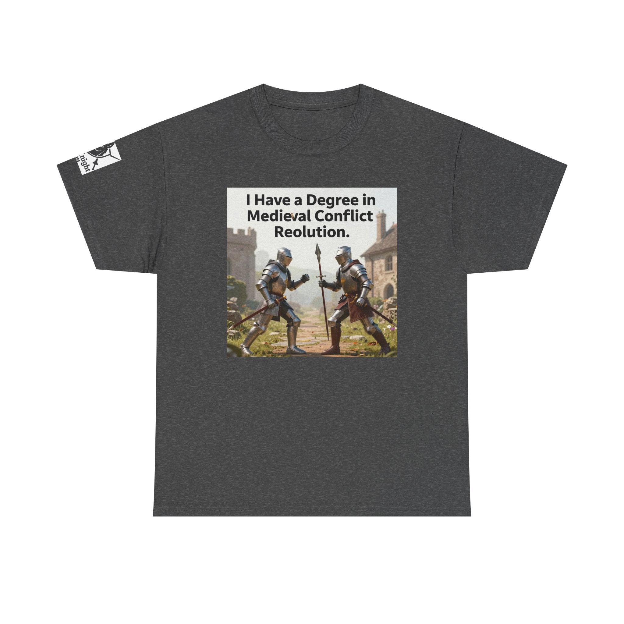 Medieval Conflict Resolution T-Shirt — Funny Knight Diploma Tee