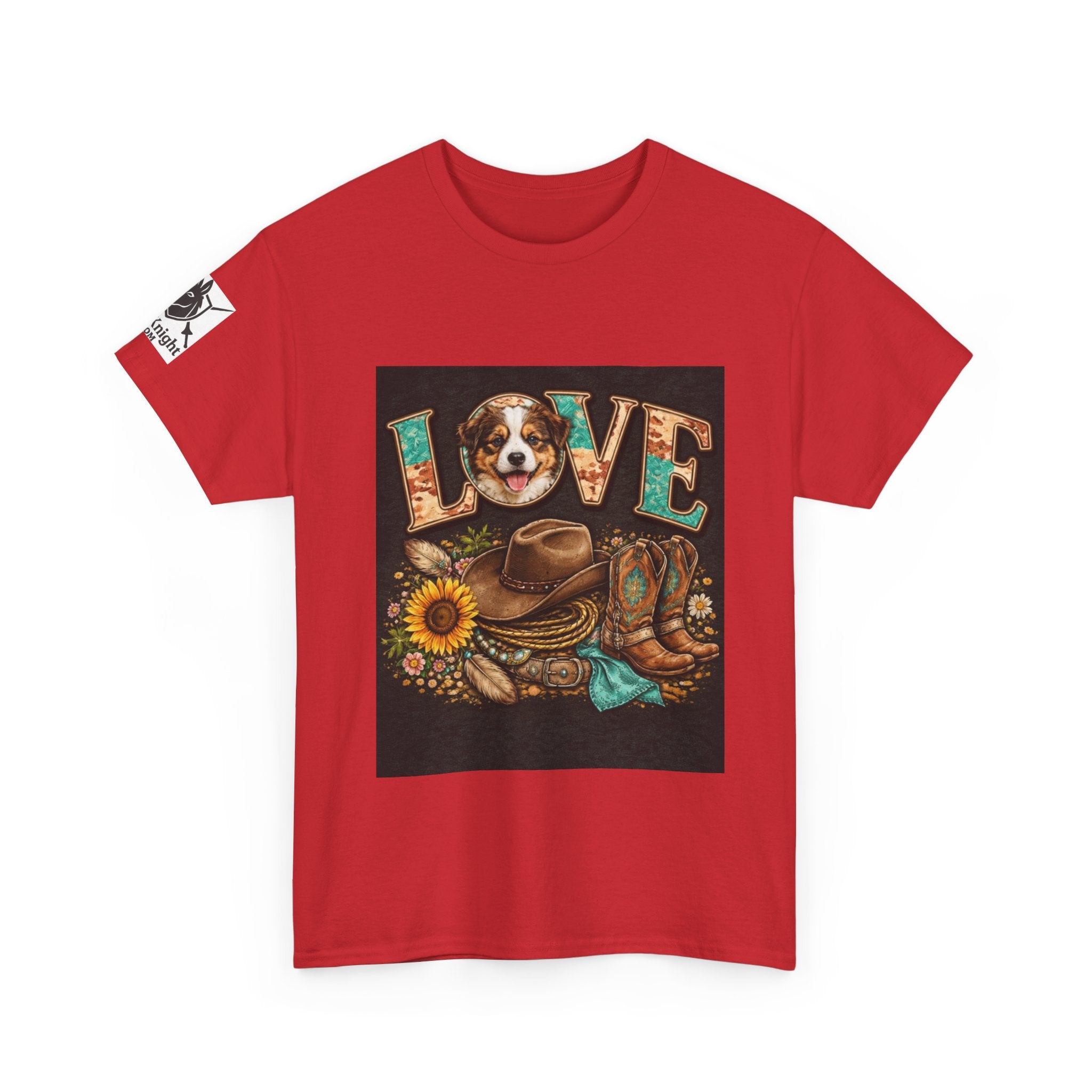 Western rider Love Puppies— Cowgirl western Graphic Tee