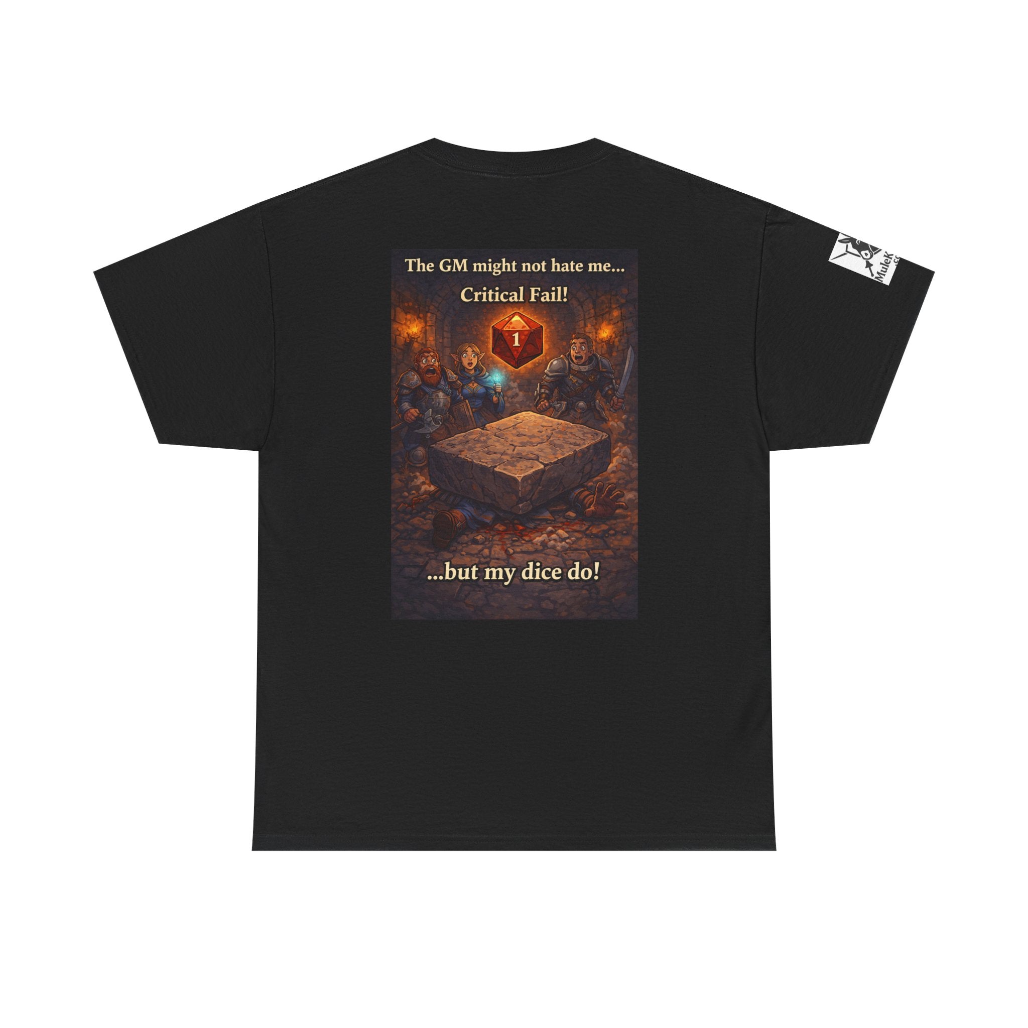 Gaming Tee— “The GM might not hate me.  But my dice do!"  funny tee