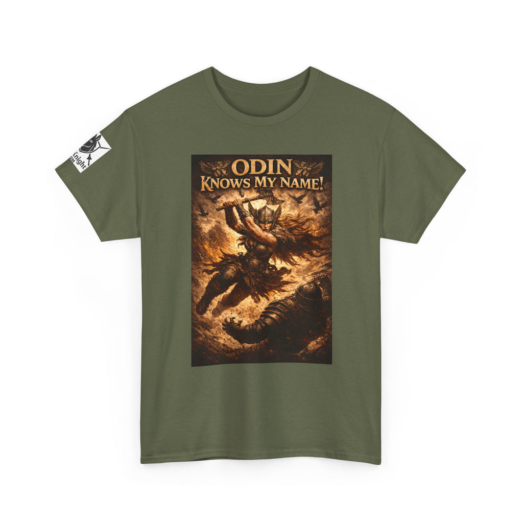 Viking Valkyrie shirt -Odin Knows my Name! — viking Tee