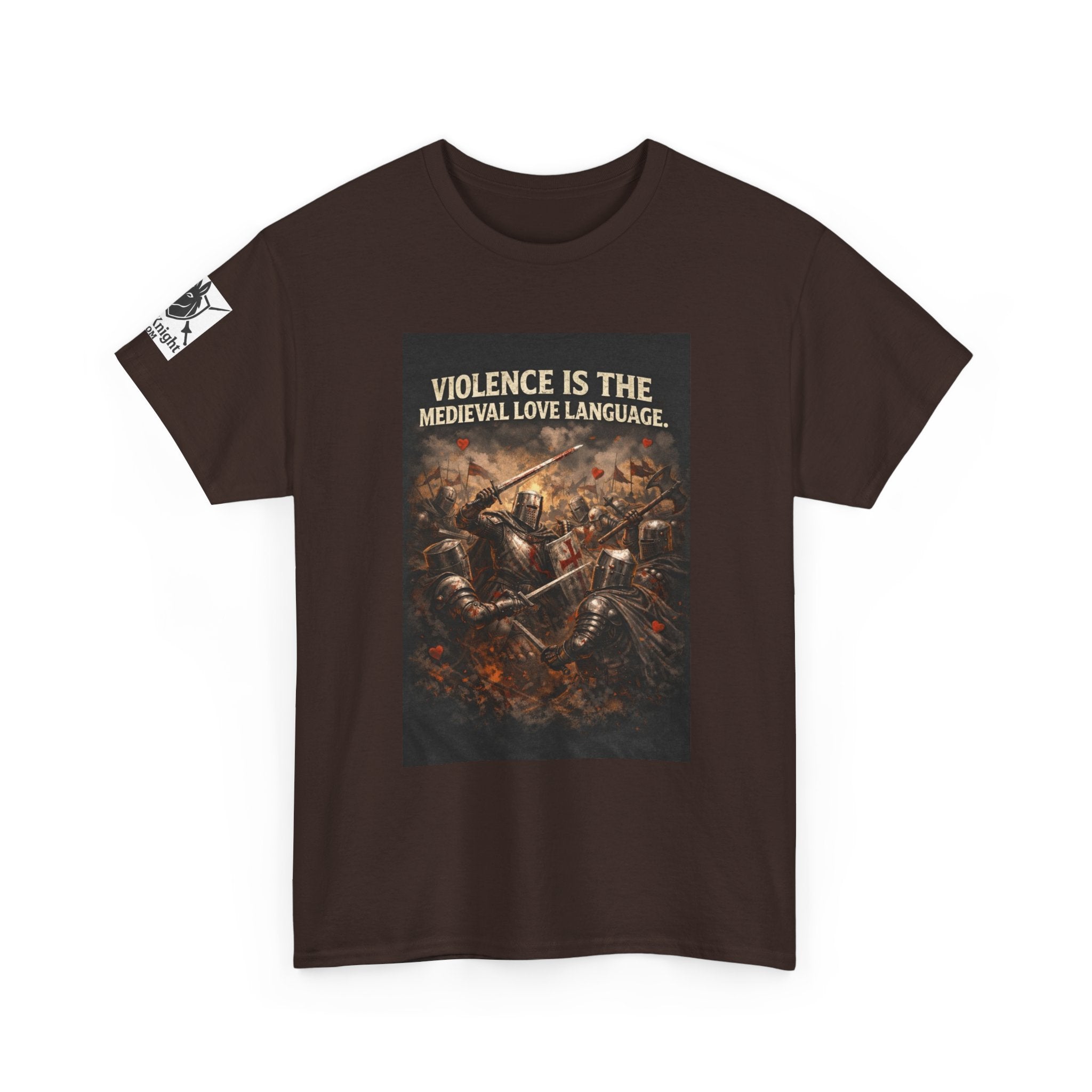 Medieval Battle T‑Shirt — "Violence Is the Medieval Love Language" Graphic Tee