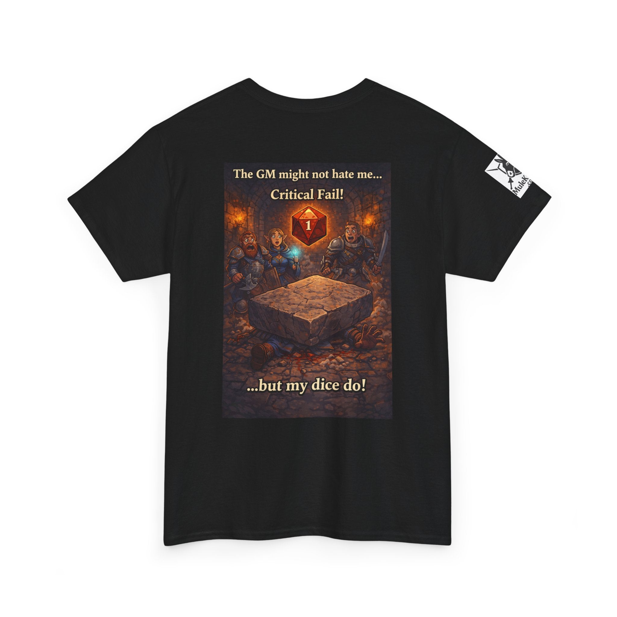 Gaming Tee— “The GM might not hate me.  But my dice do!"  funny tee