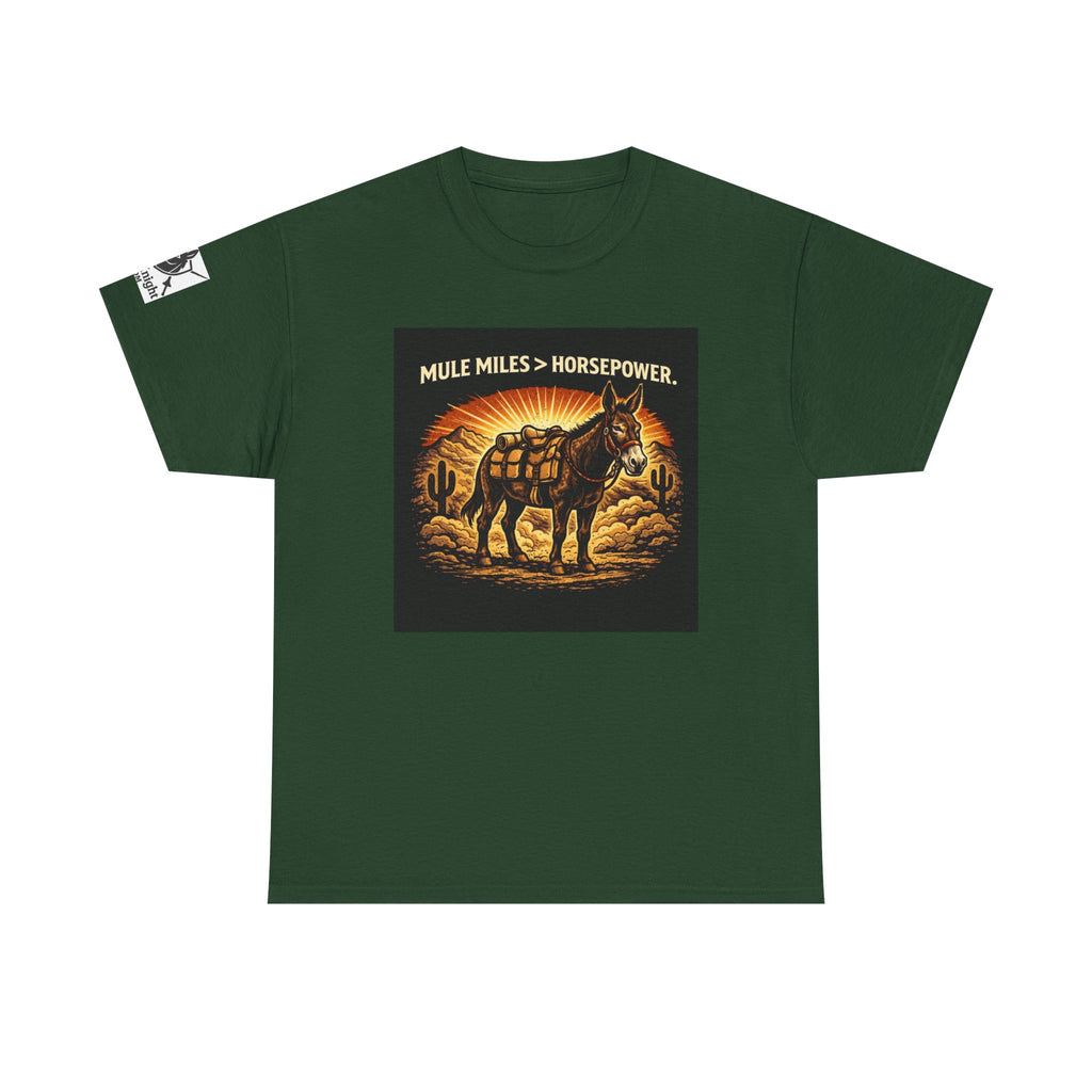 Mule Miles > Horsepower Tee — Vintage Pack Mule Graphic T-Shirt