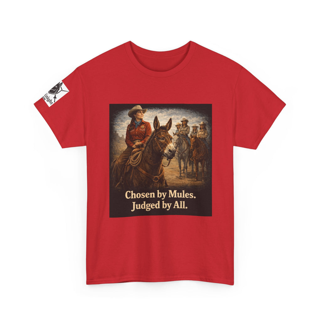 Cowgirl Graphic Tee — "Chosen by Mules. Judged by All." Western Vintage Shirt