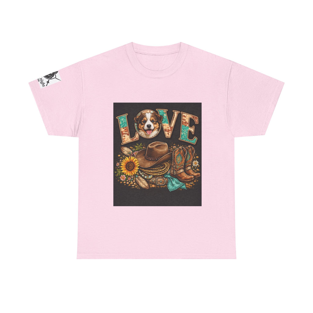 Western rider Love Puppies— Cowgirl western Graphic Tee