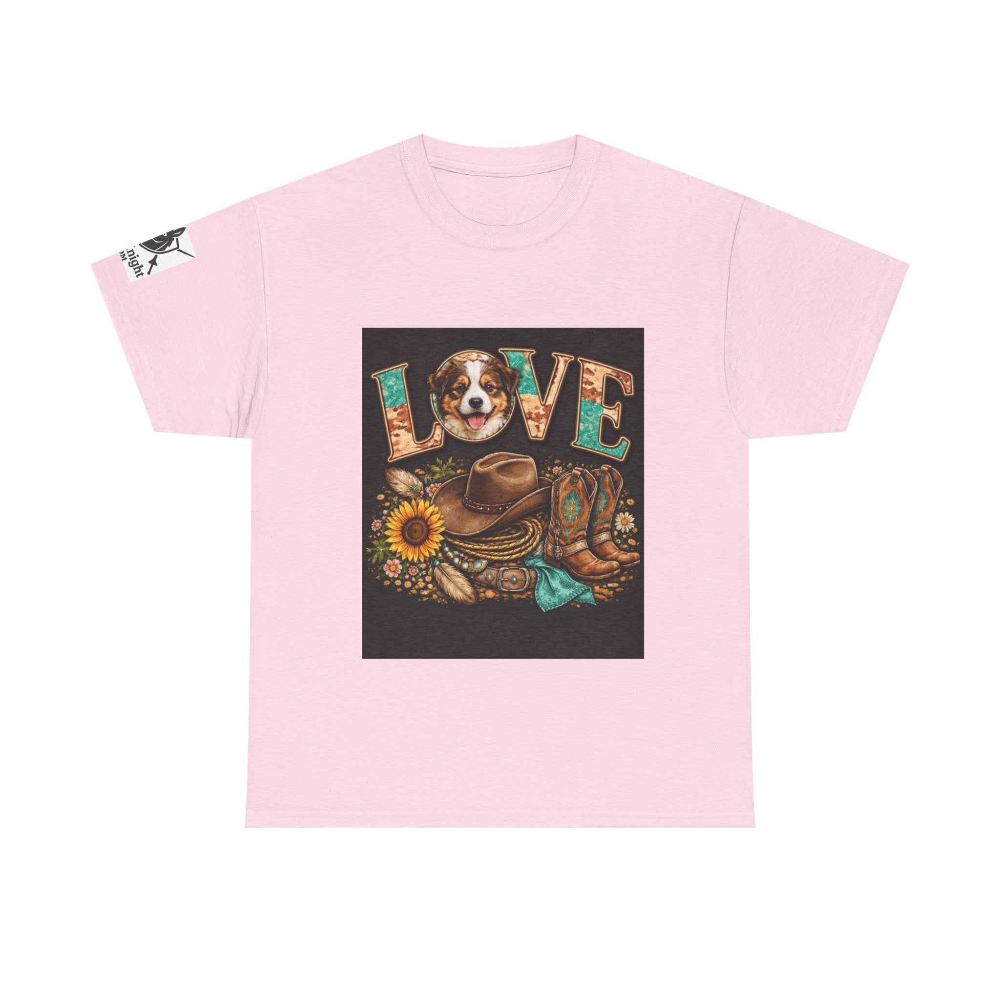 Western rider Love Puppies— Cowgirl western Graphic Tee