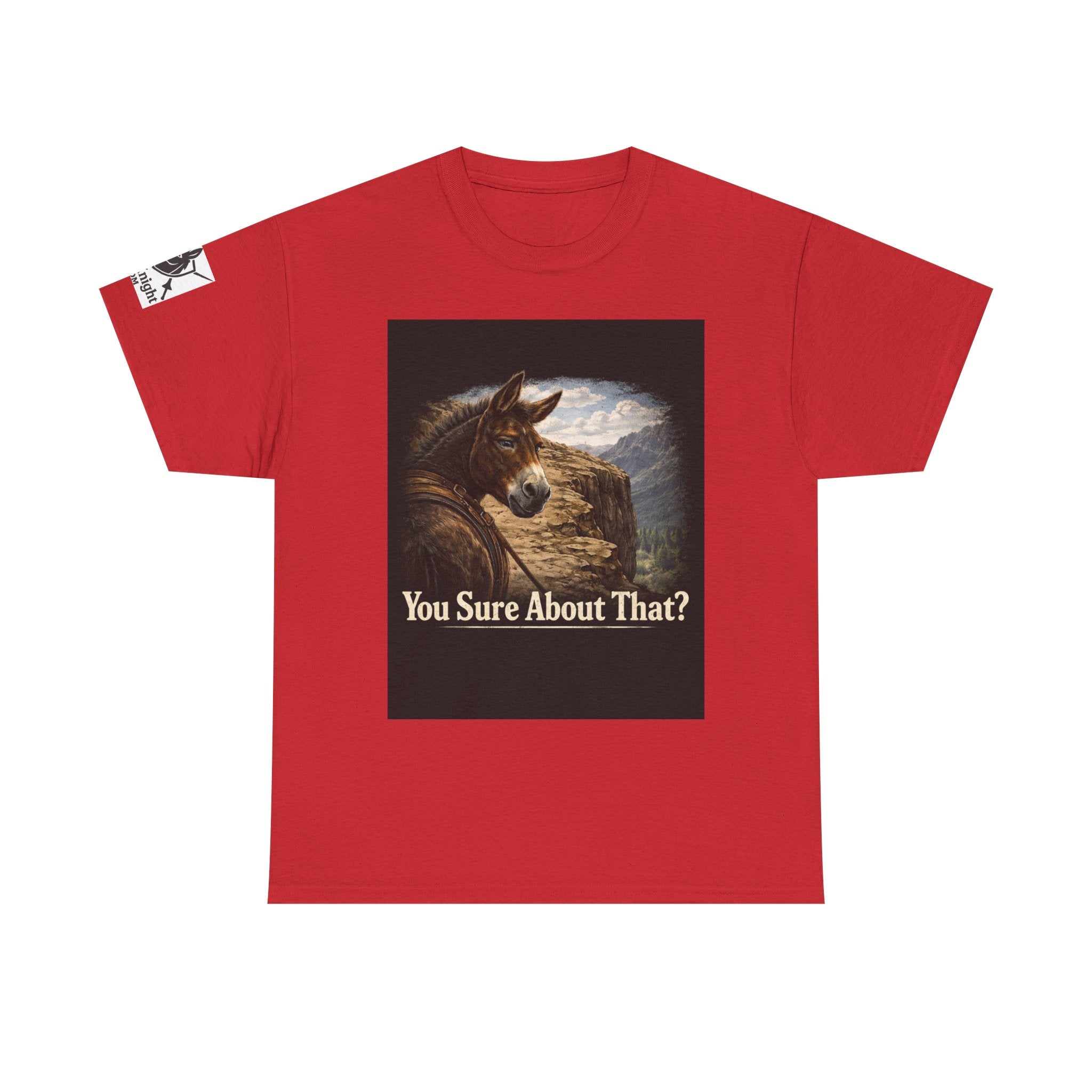 Funny Mule Tee "You Sure About That?" — Humorous Animal Graphic T-Shirt