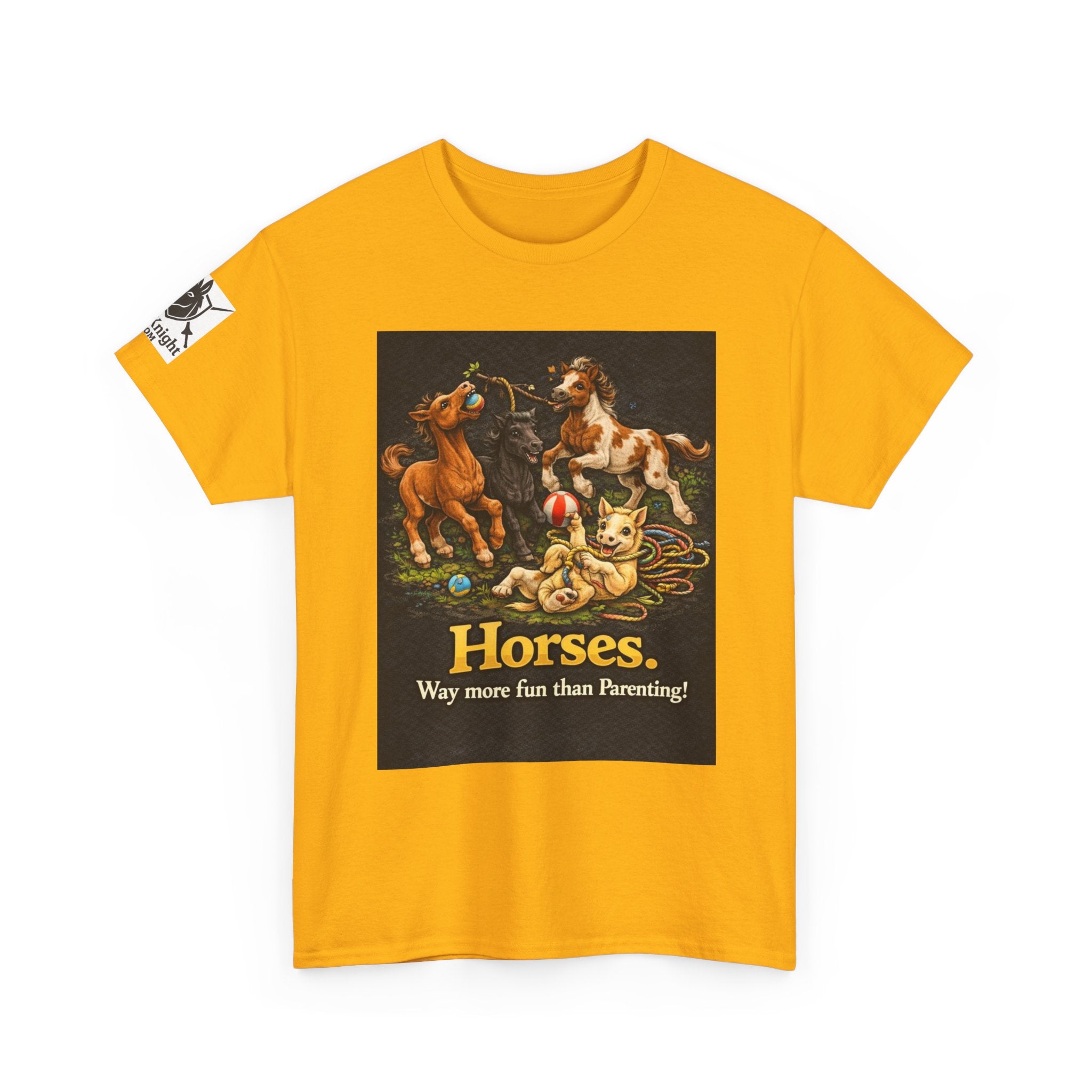 Horse lover shirt.  Horses.  Way more fun than Parenting! Teeshirt funny