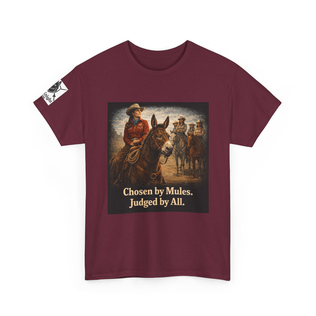 Cowgirl Graphic Tee — "Chosen by Mules. Judged by All." Western Vintage Shirt