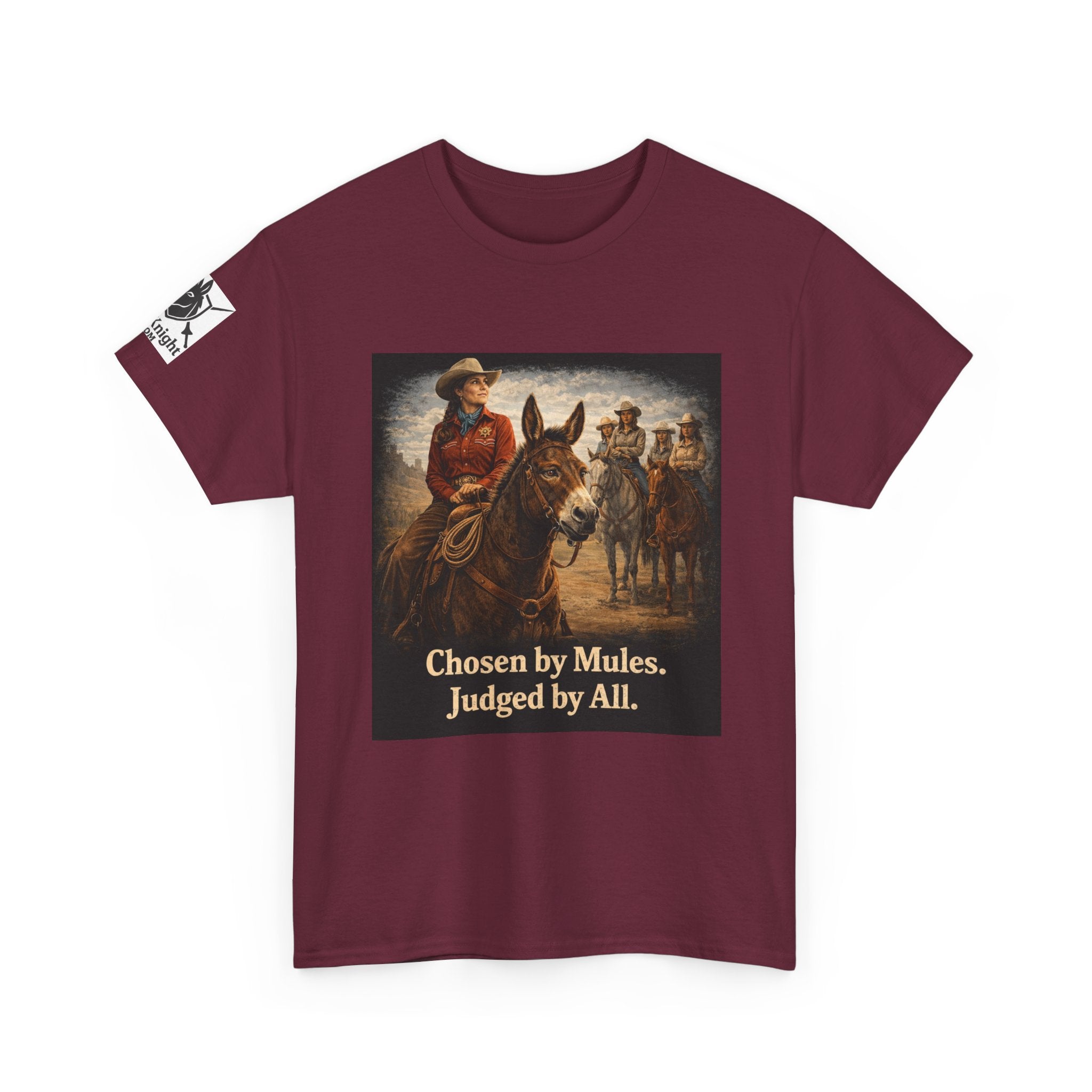 Cowgirl Graphic Tee — "Chosen by Mules. Judged by All." Western Vintage Shirt