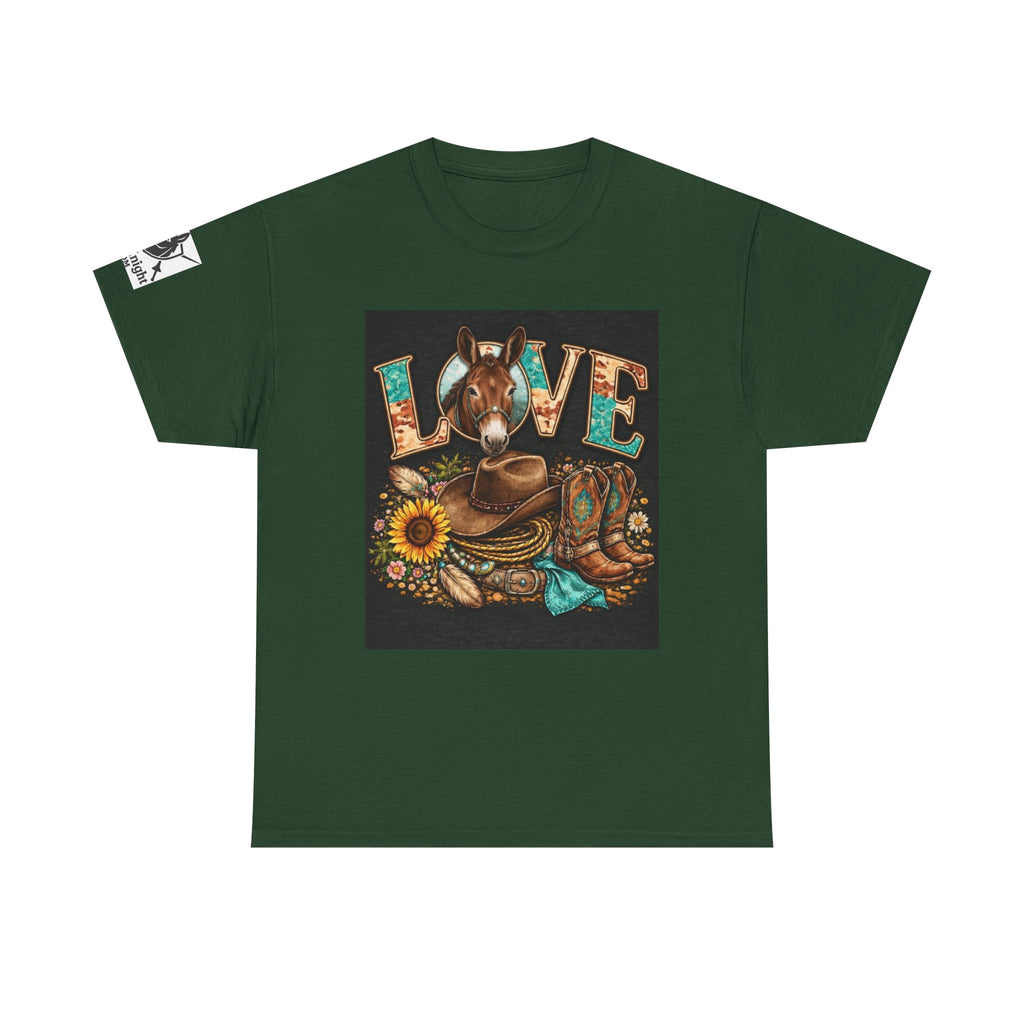 Western rider Love Mules— Cowgirl western Graphic Tee