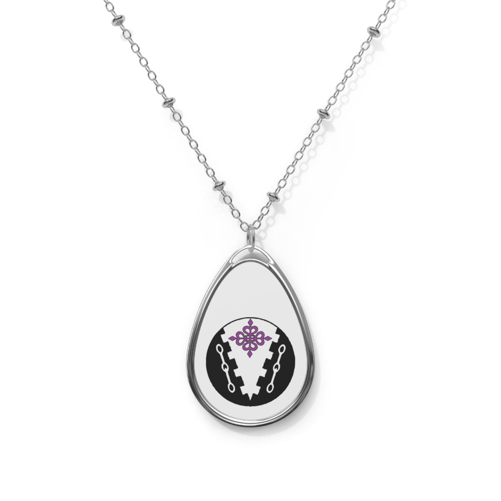 Silver Oval Necklace — EO Fyrd Keyhole Emblem Pendant