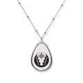 Silver Oval Necklace — EO Fyrd Keyhole Emblem Pendant