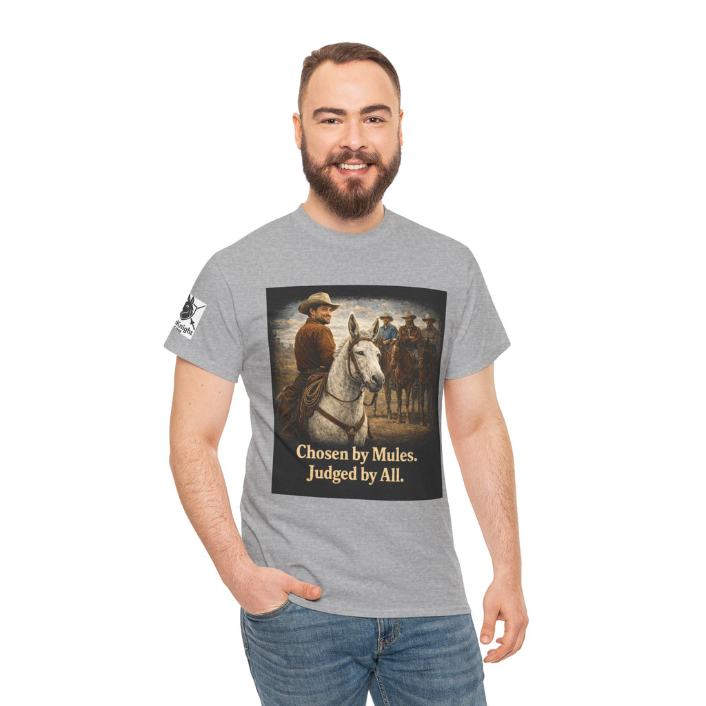 Cowboy Vintage Tee — "Chosen by Mules, Judged by All" Western Shirt