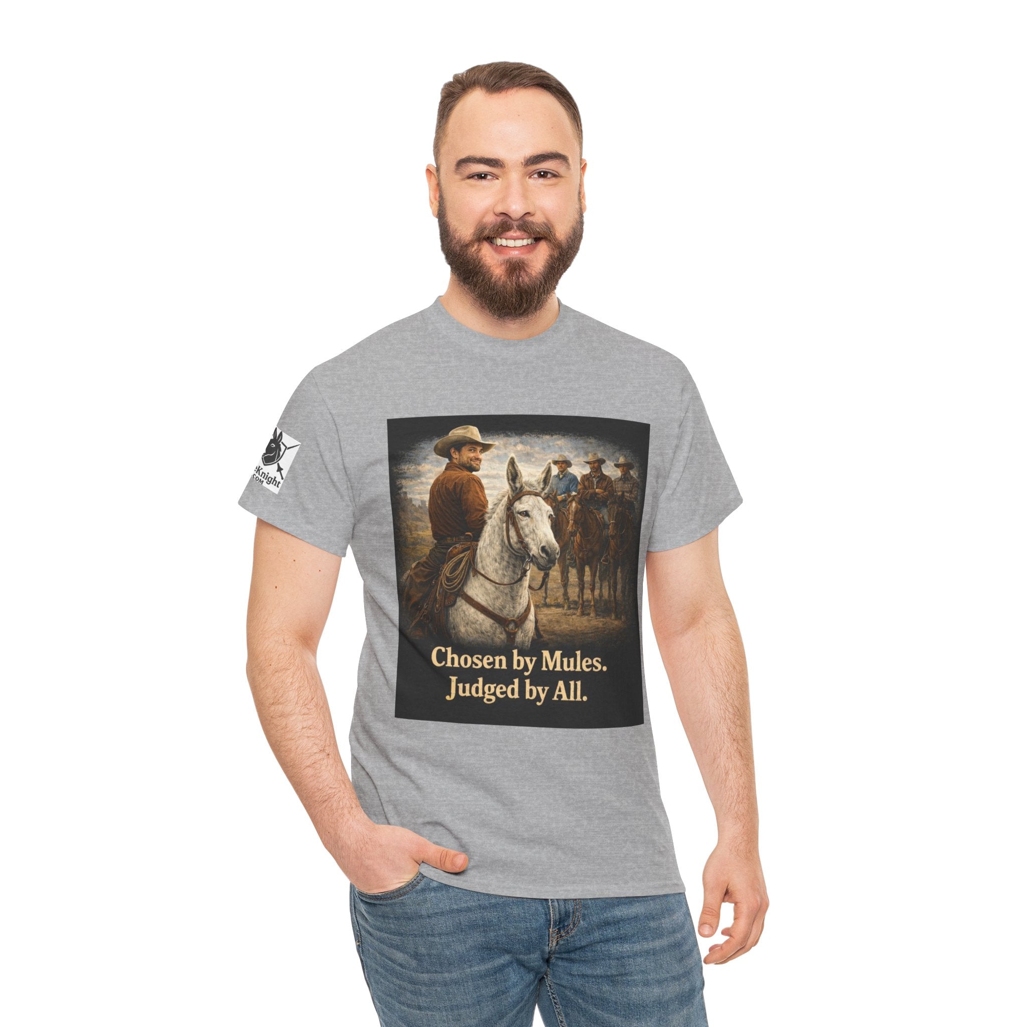 Cowboy Vintage Tee — "Chosen by Mules, Judged by All" Western Shirt