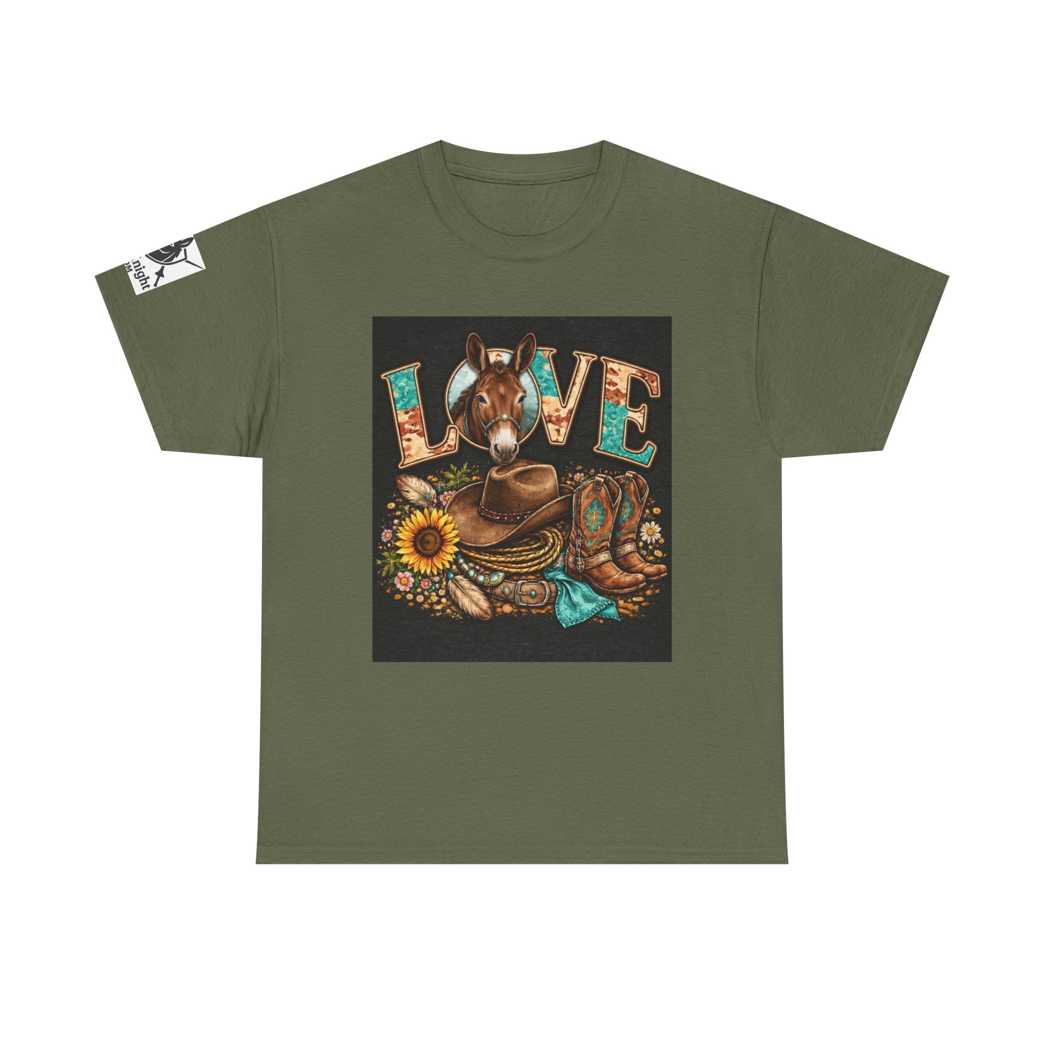 Western rider Love Mules— Cowgirl western Graphic Tee