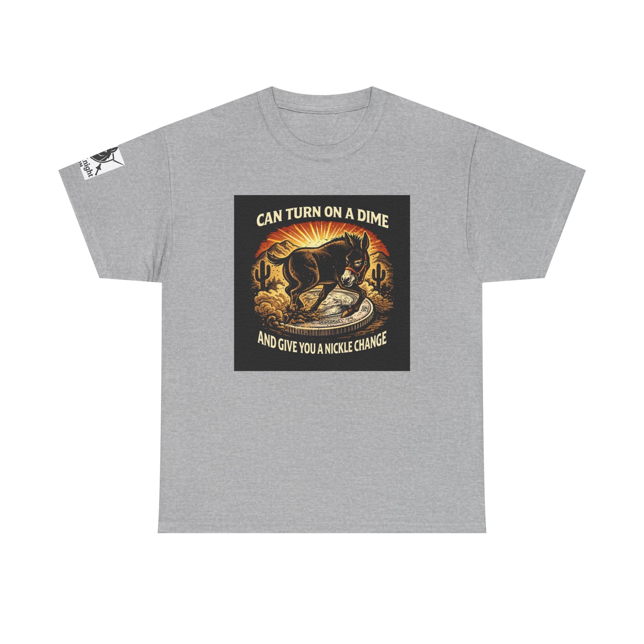 T-Shirt — "Can Turn on a Dime and Give You a Nickel Change" Vintage Skunk Graphic