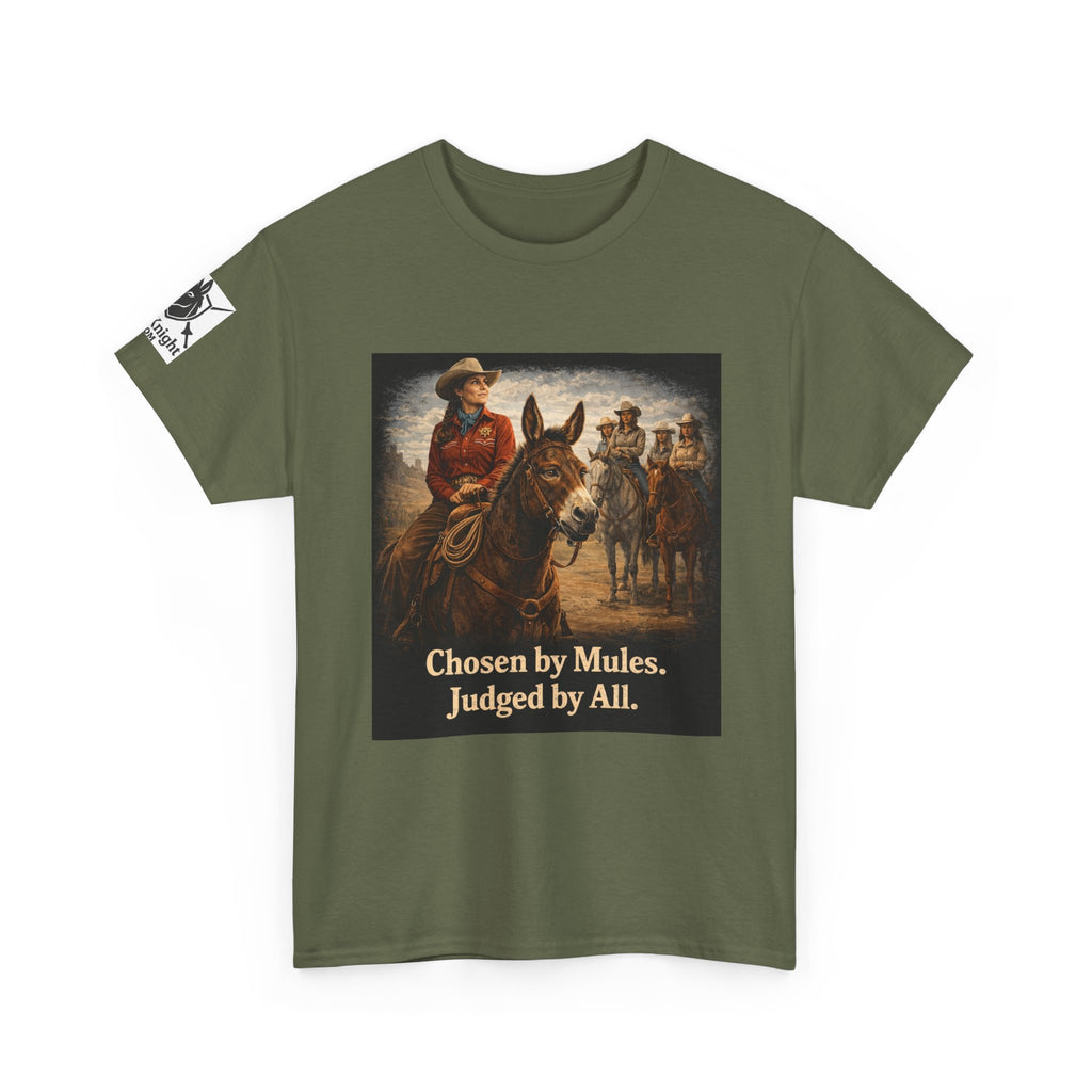 Cowgirl Graphic Tee — "Chosen by Mules. Judged by All." Western Vintage Shirt