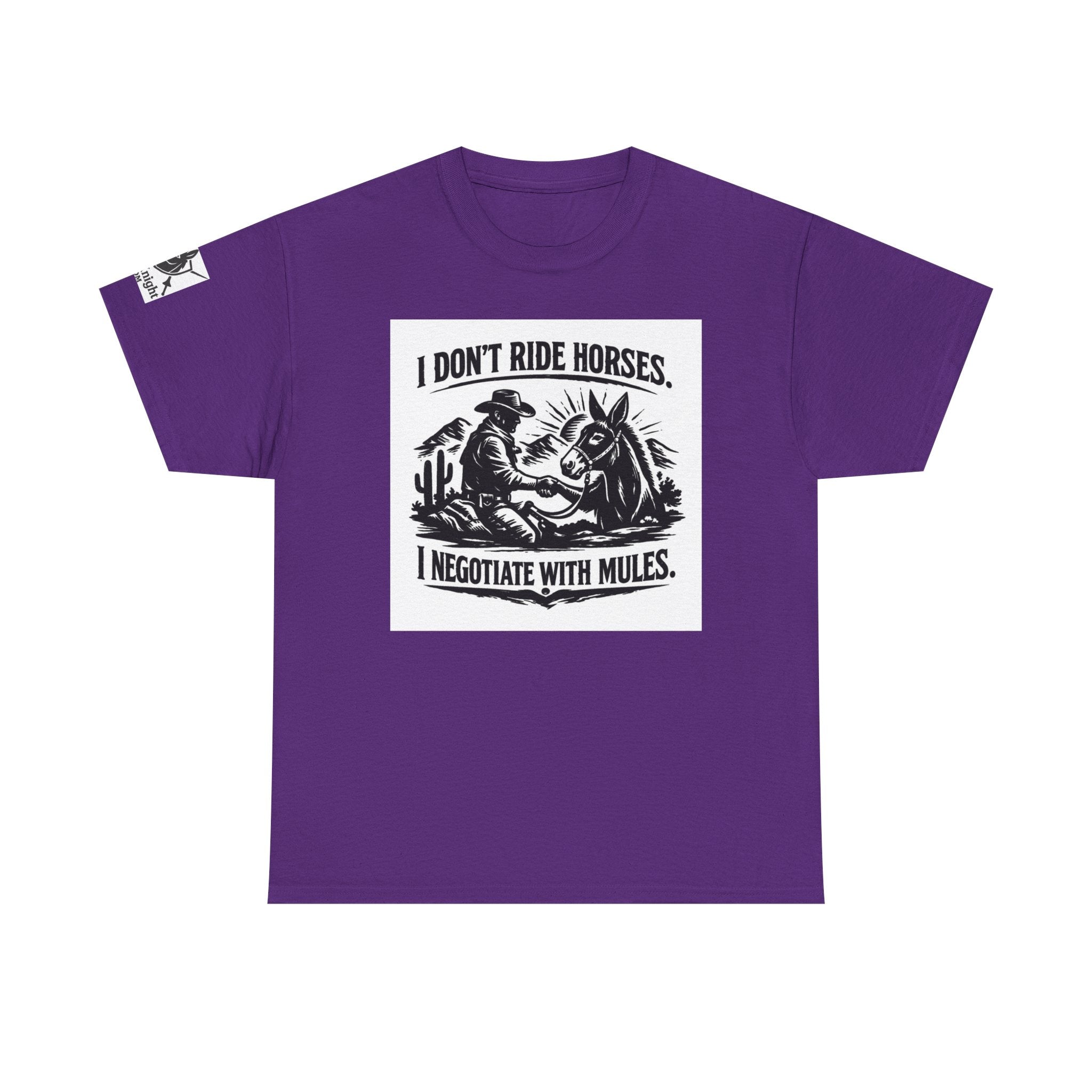 Graphic Tee — "I Don't Ride Horses, I Negotiate With Mules" Cowboy Western T-Shirt