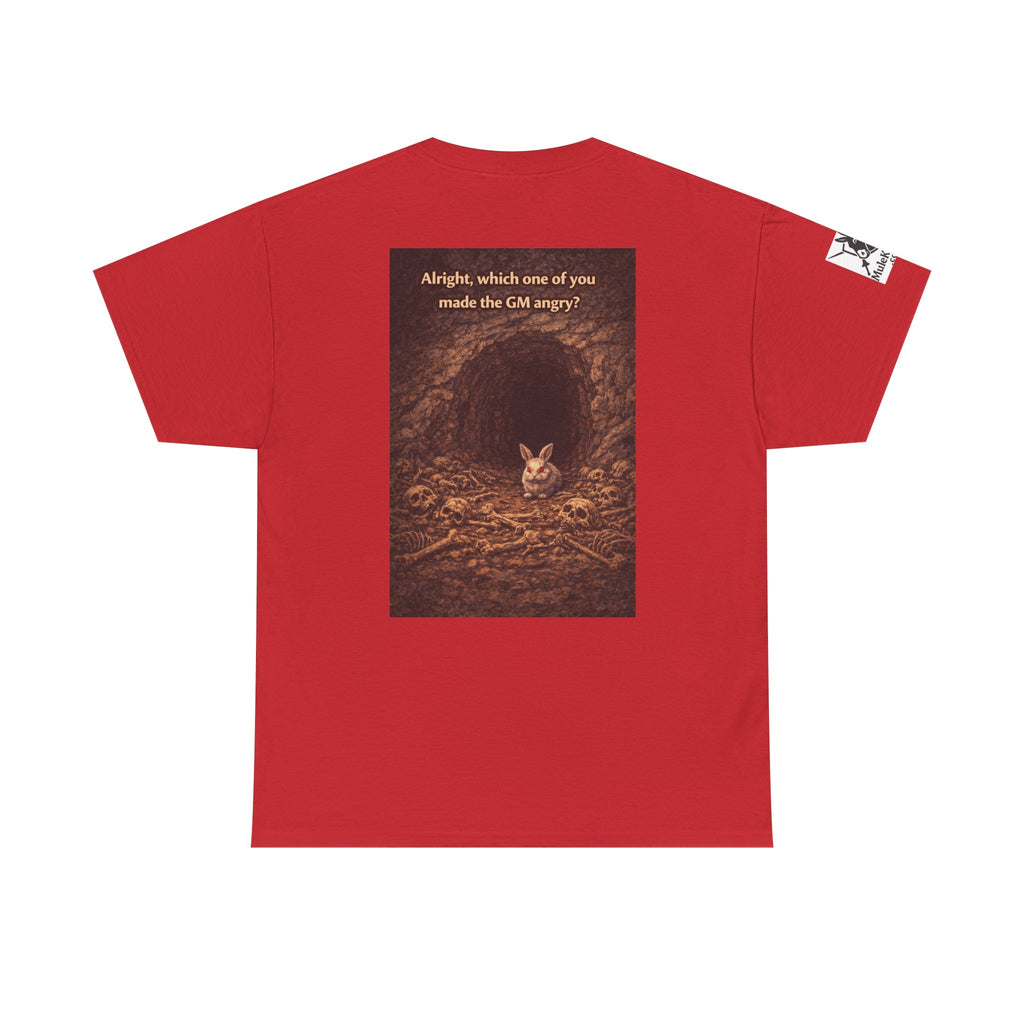 Gaming Tee—  "Alright which one of you made the GM angry!"  Funny tee